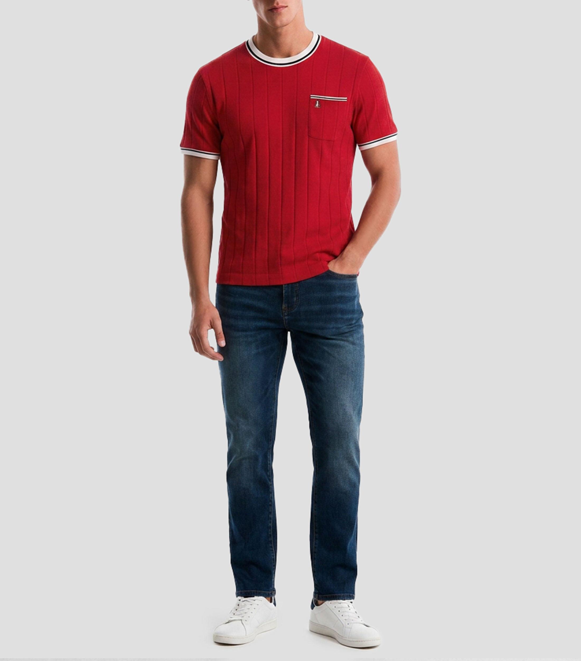 Playera cuello redondo manga corta liso Hombre
