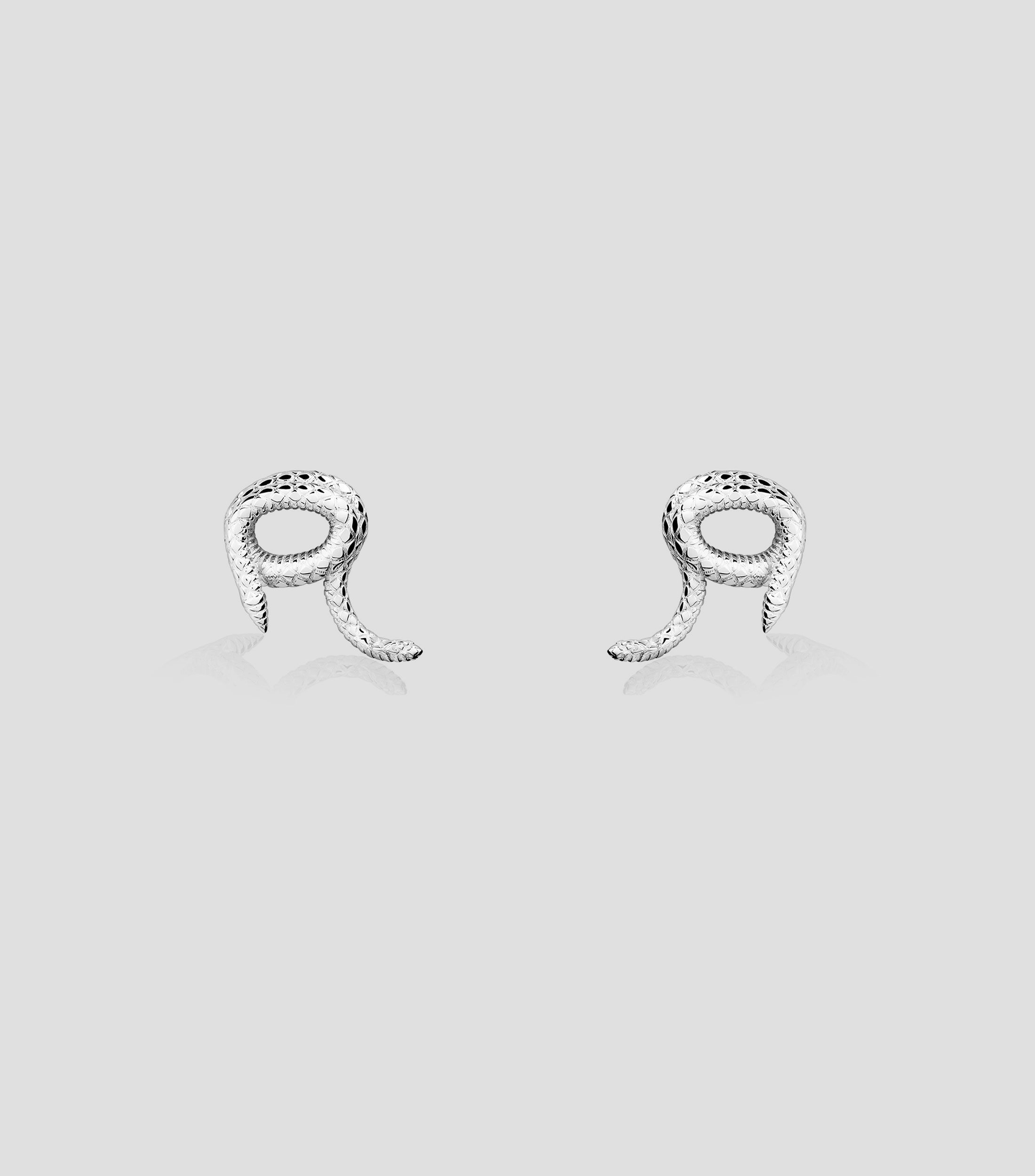 Aretes en plata Serpiente Mujer