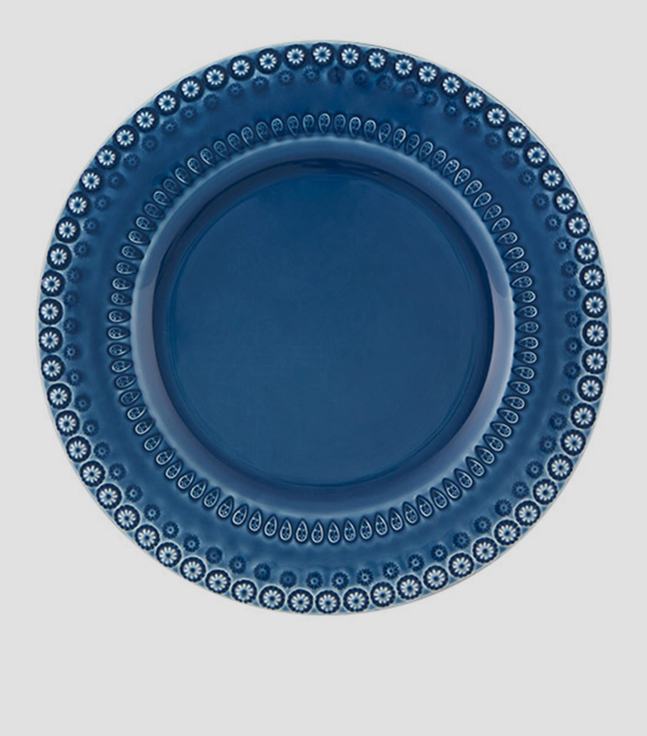 Plato llano azul