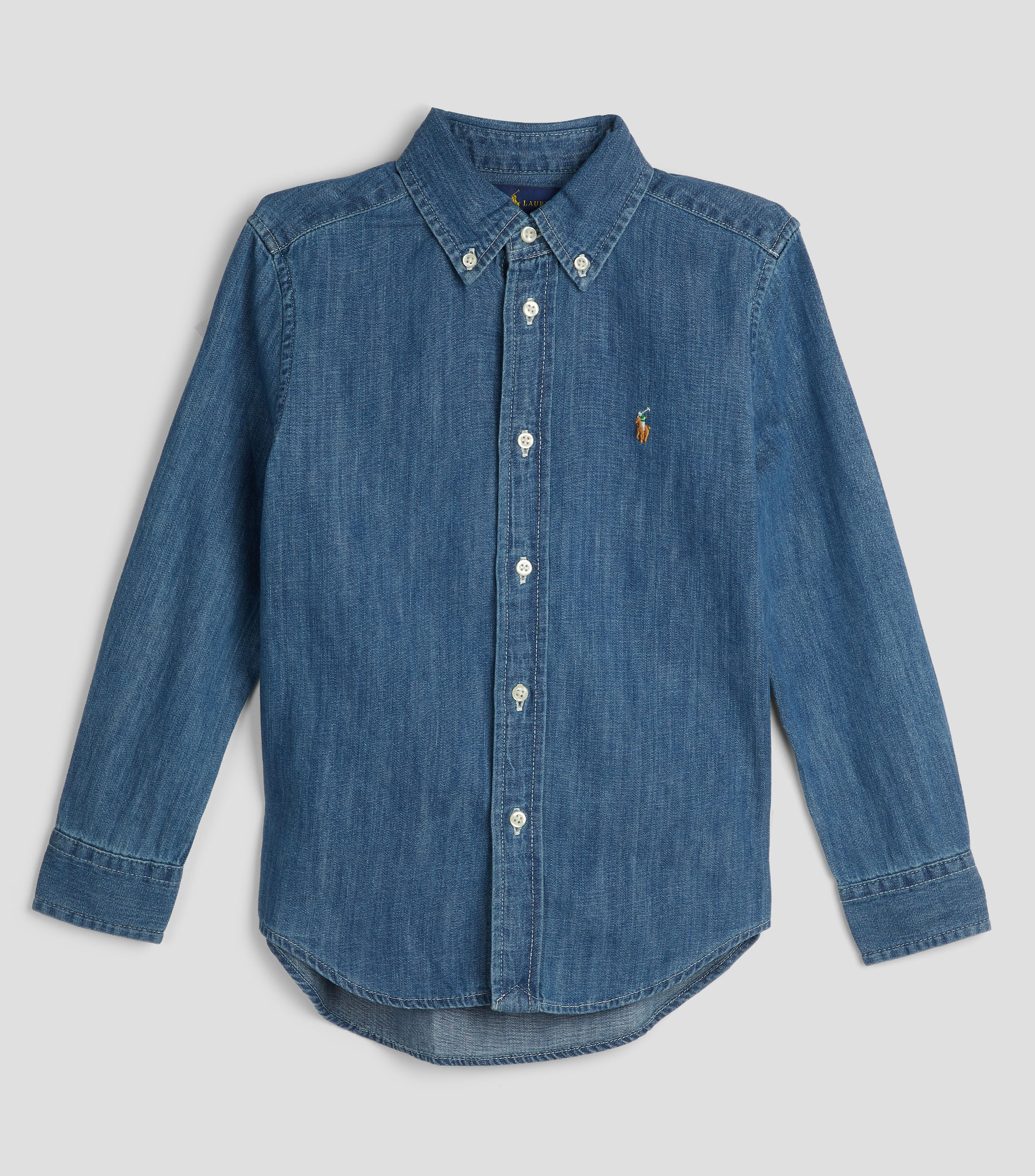 Camisa lisa de manga larga Niño