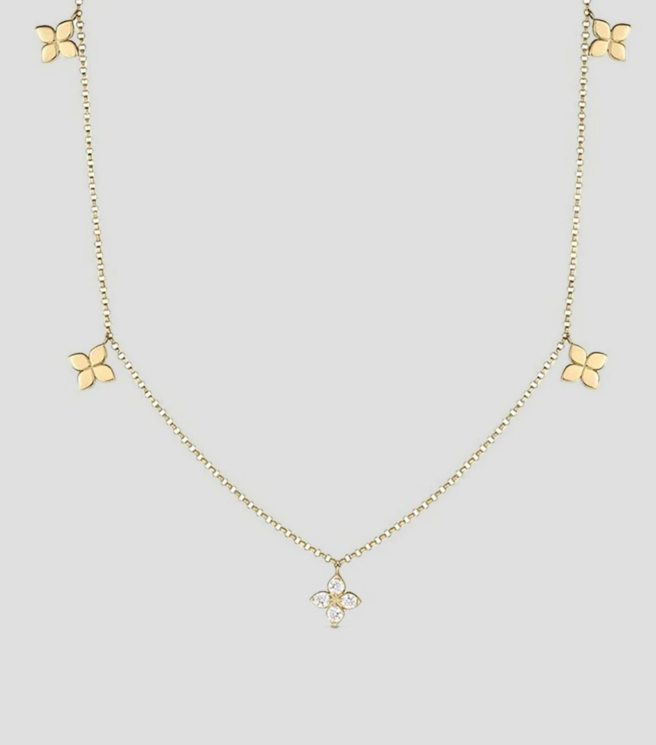 Collar en oro amarillo de 18 kilates con diamantes Love in Verona Mujer