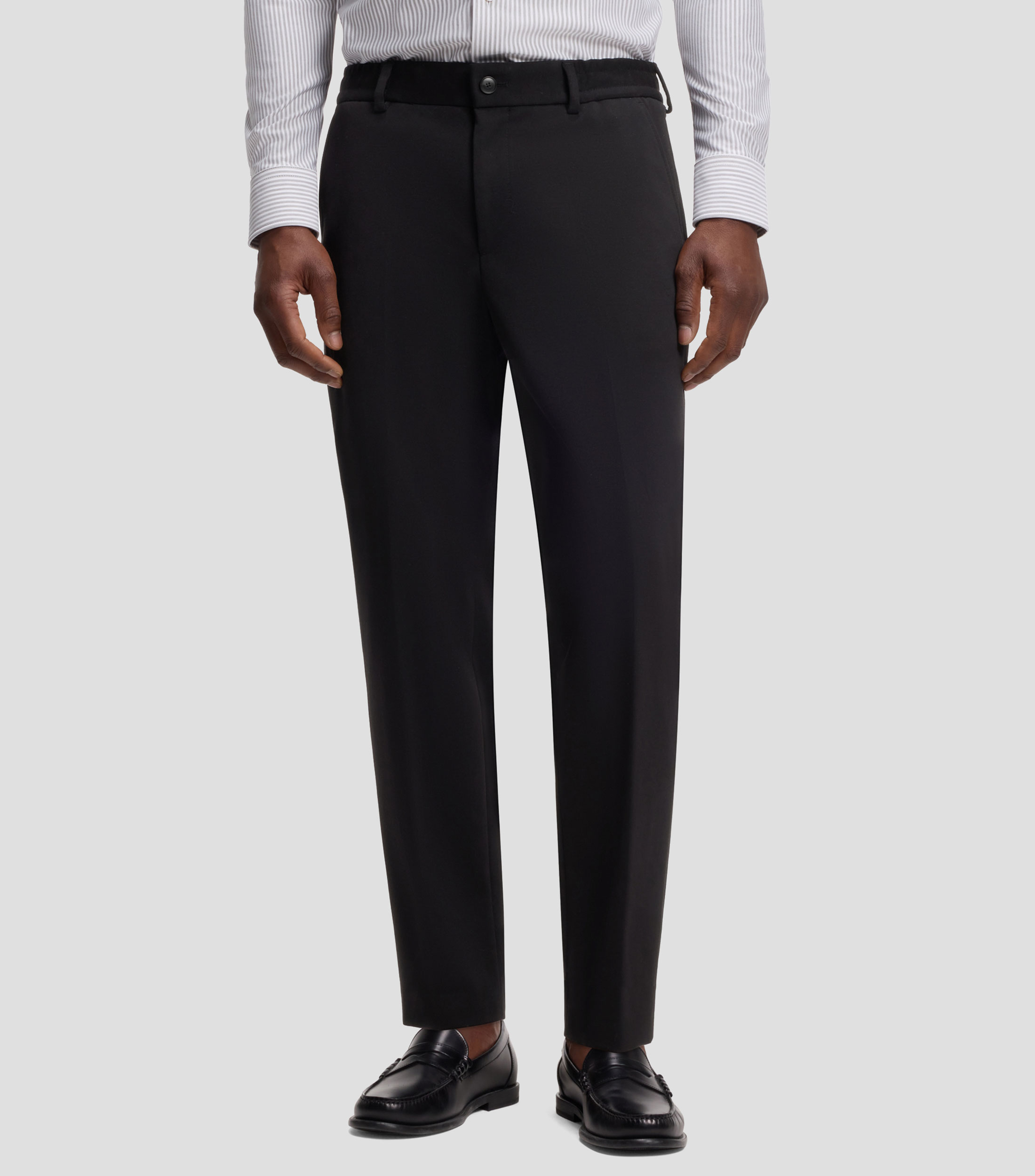 Pantalón tapered fit en punto de algodón Hombre
