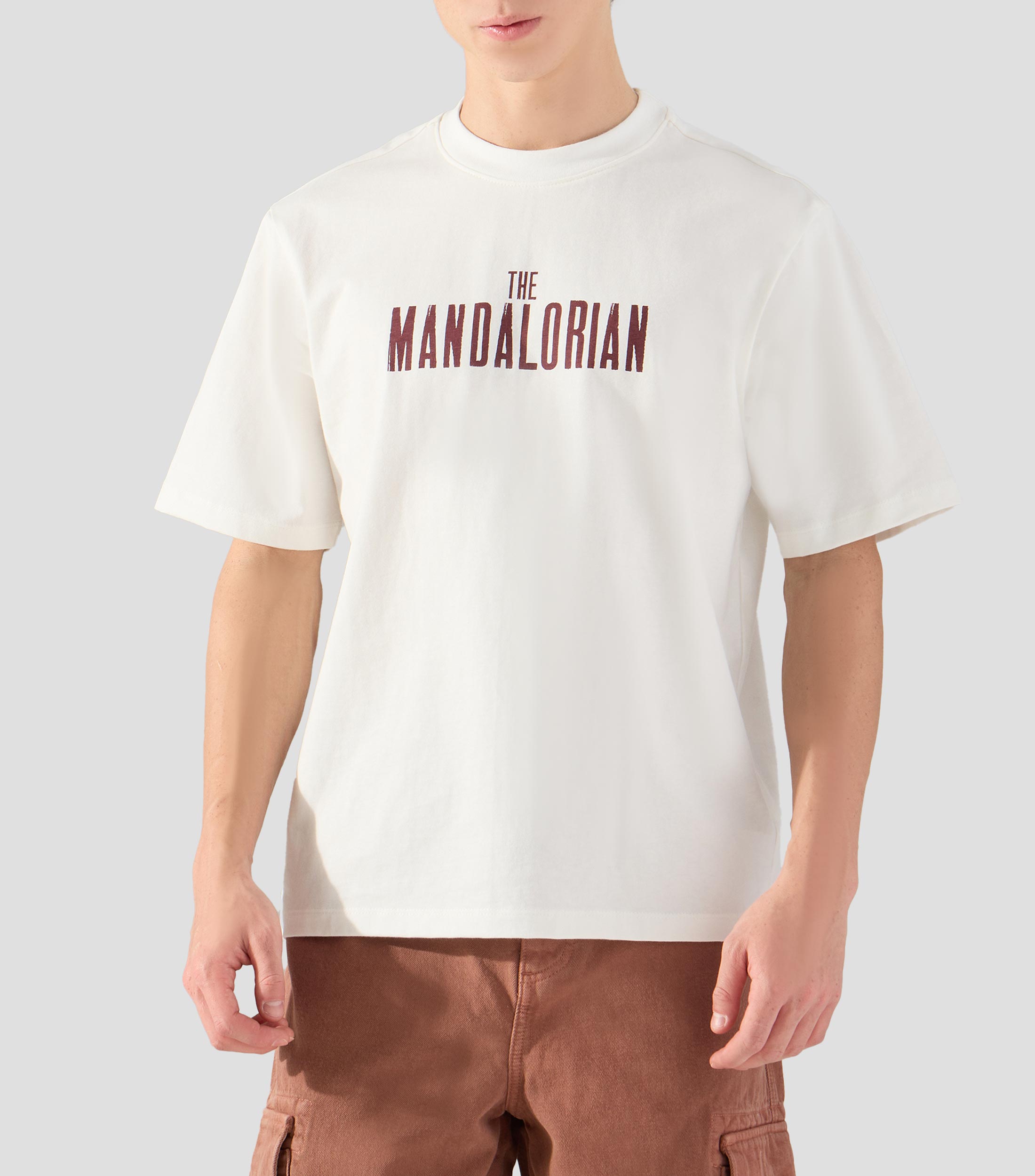 Playera de cuello redondo con manga corta estampada Hombre