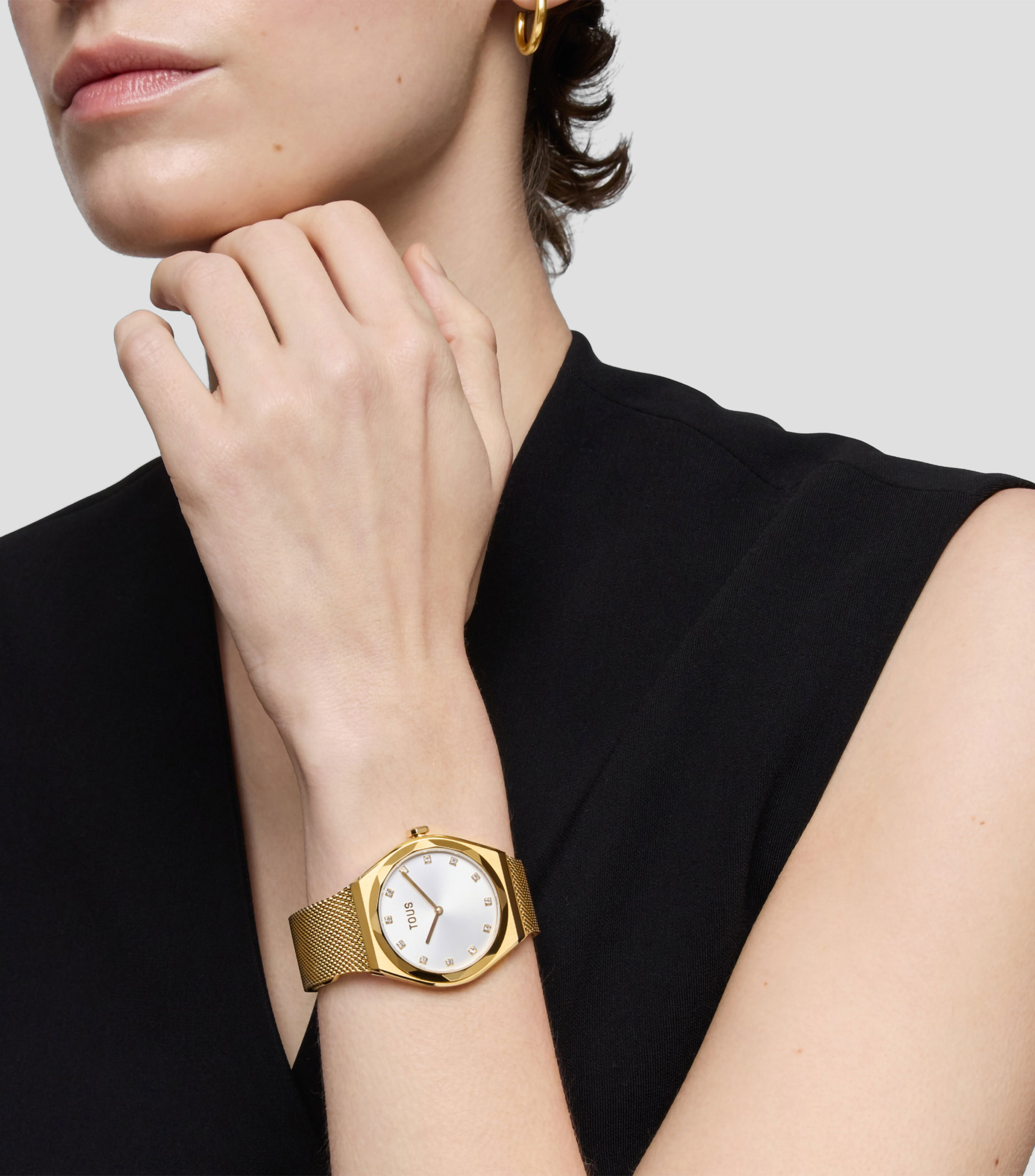 Reloj para Mujer Karat Round Mesh, Casual, Dorado