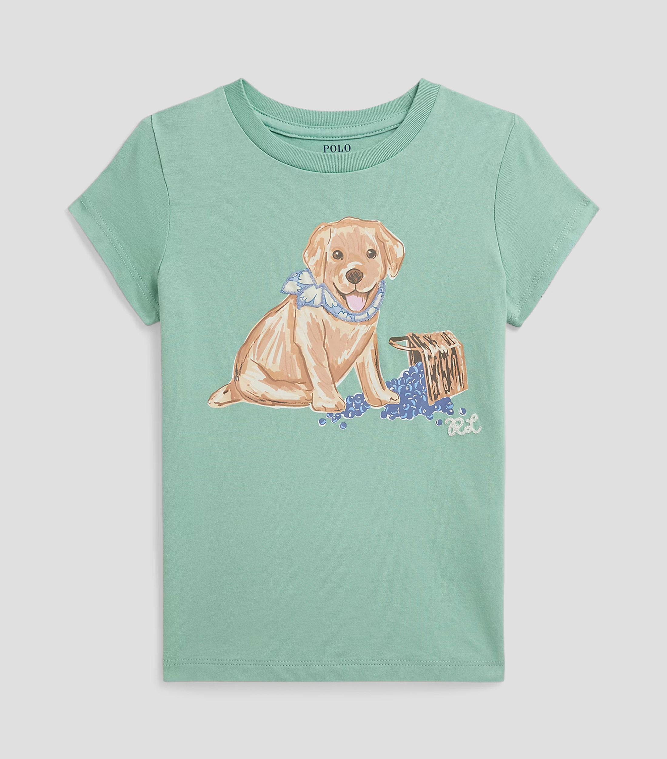 Playera cuello redondo manga corta estampada Niña