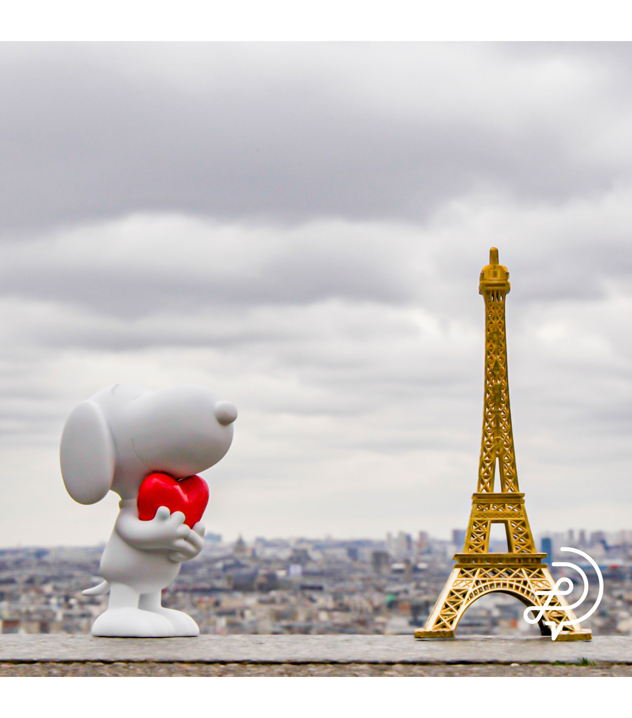 Figura decorativa de Snoopy en resina