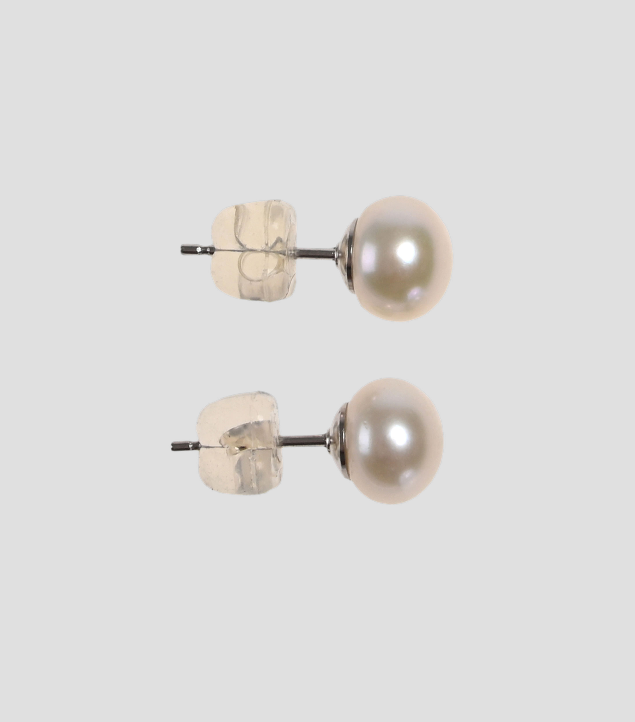 Aretes Super 5 blancos Mujer