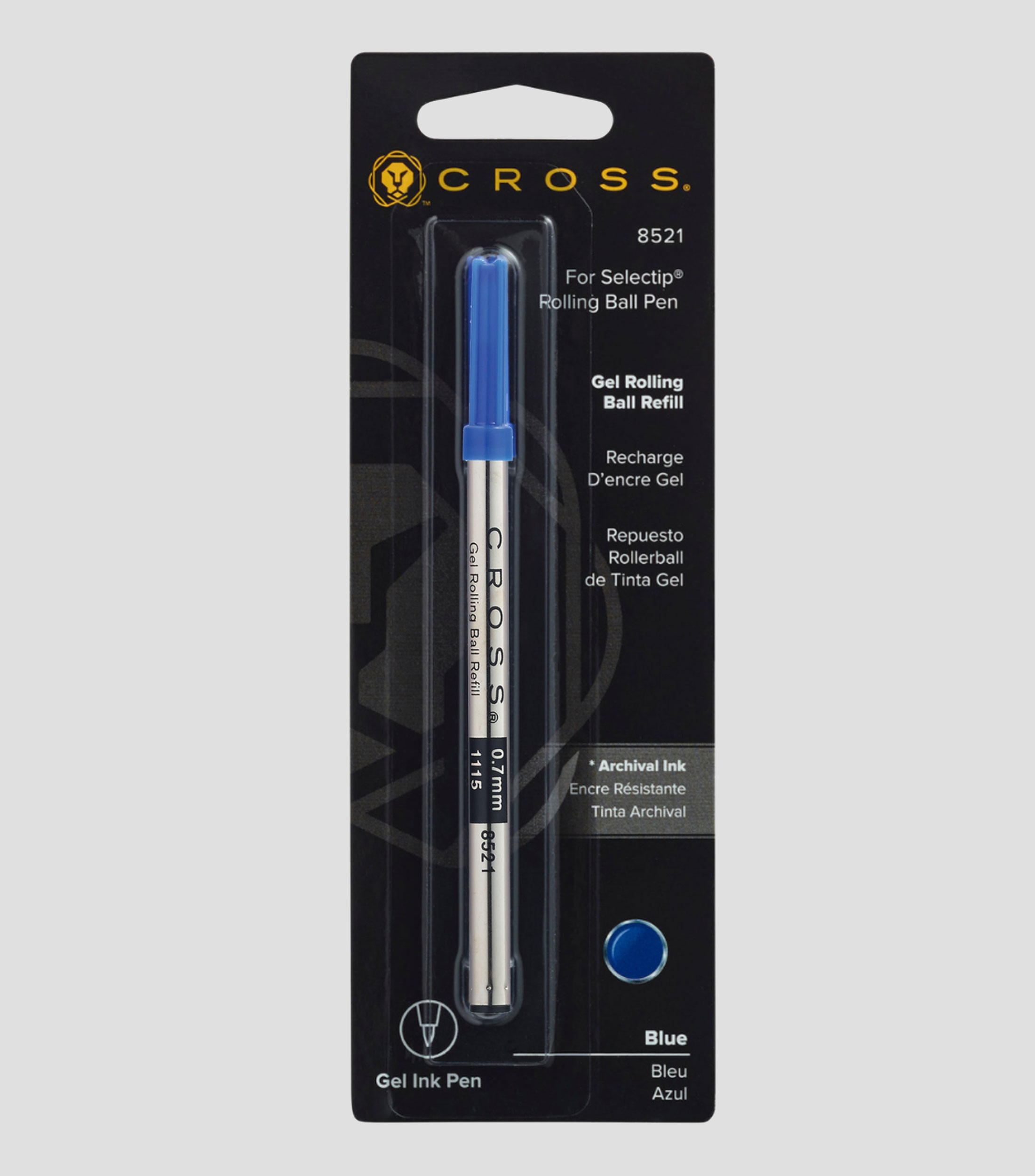 Repuesto para Pluma Roller Gel 0.7 mm Azul