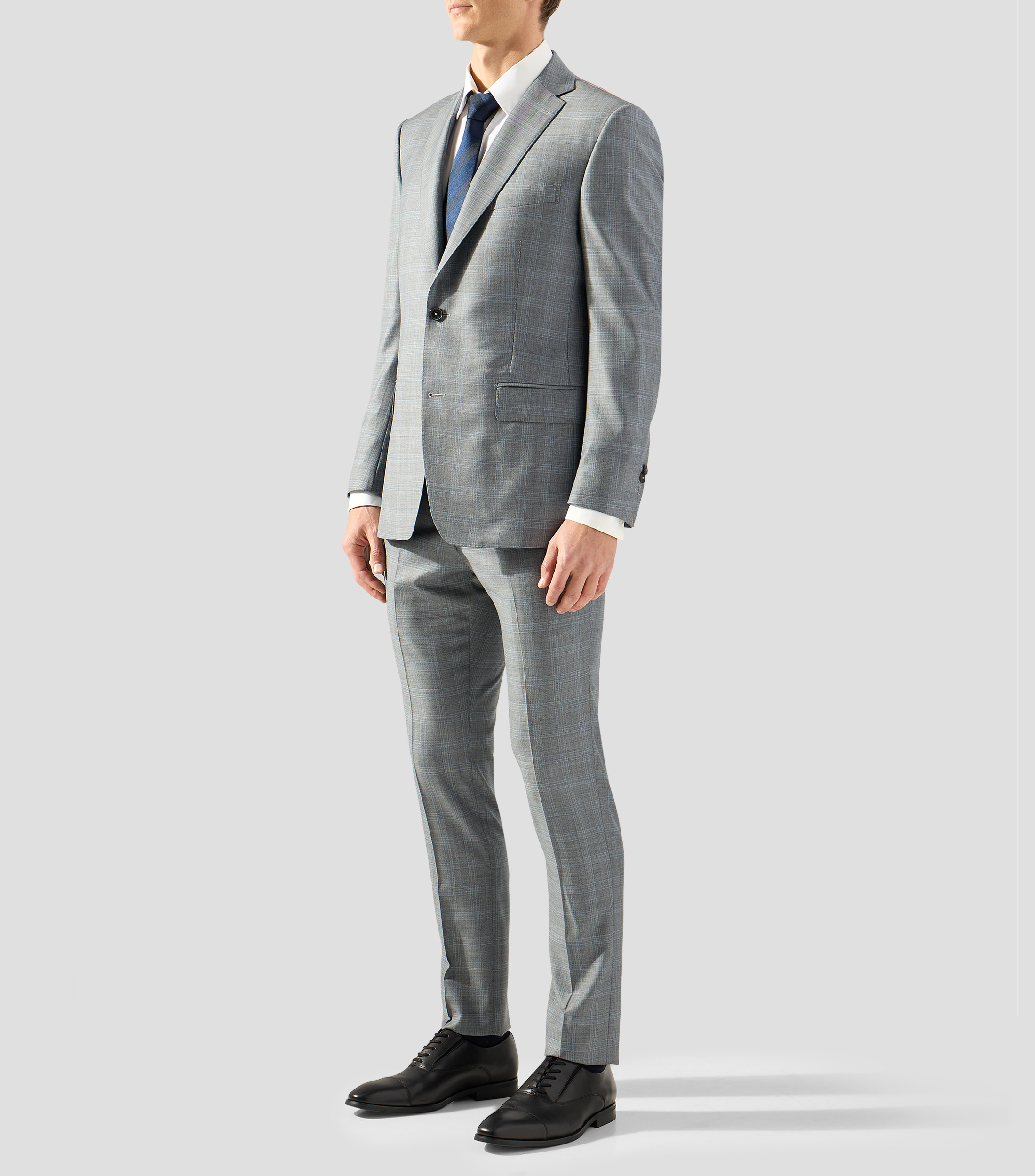 Traje de lana corte slim fantasía Hombre