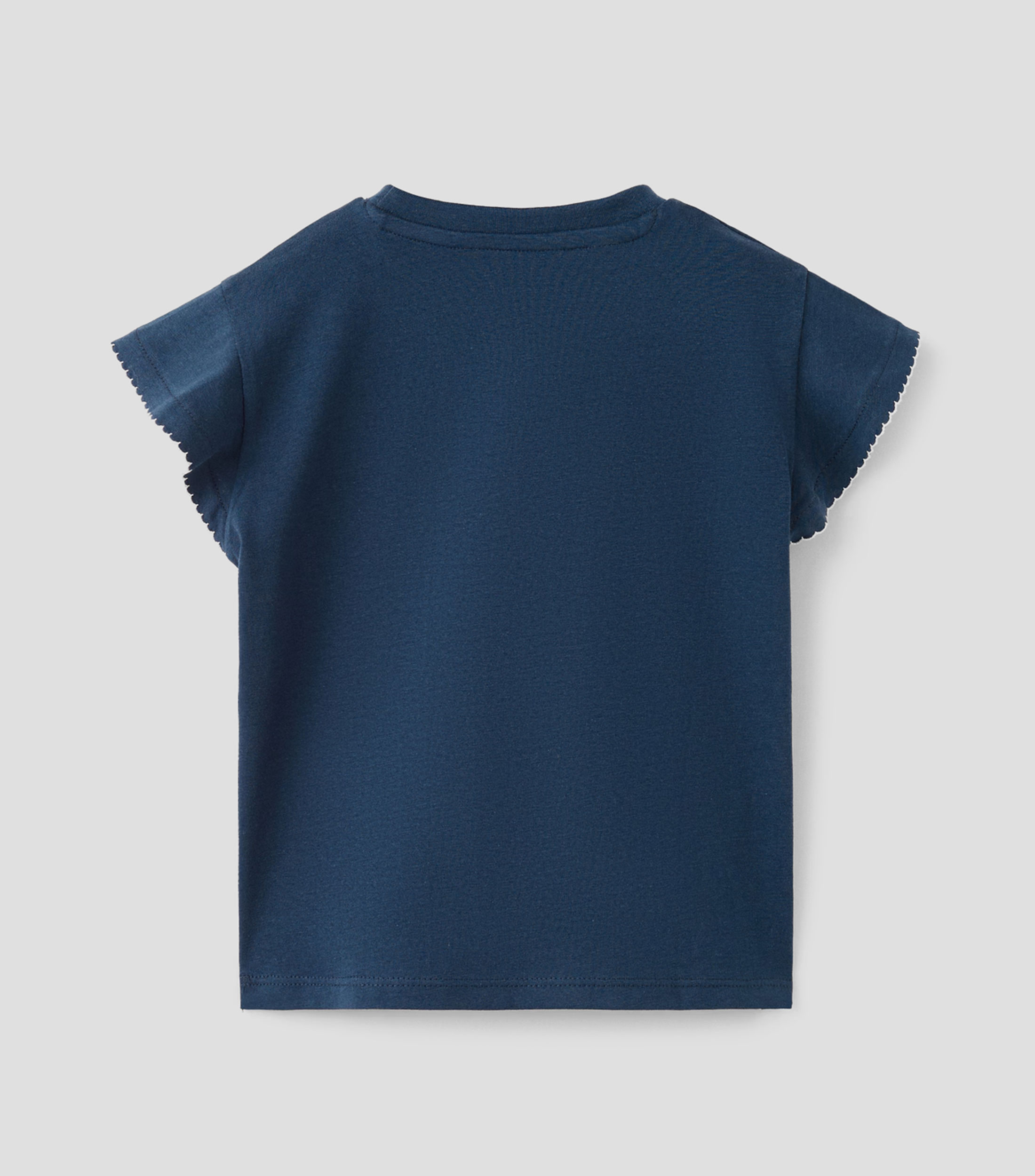 Playera cuello redondo manga corta lisa Niña