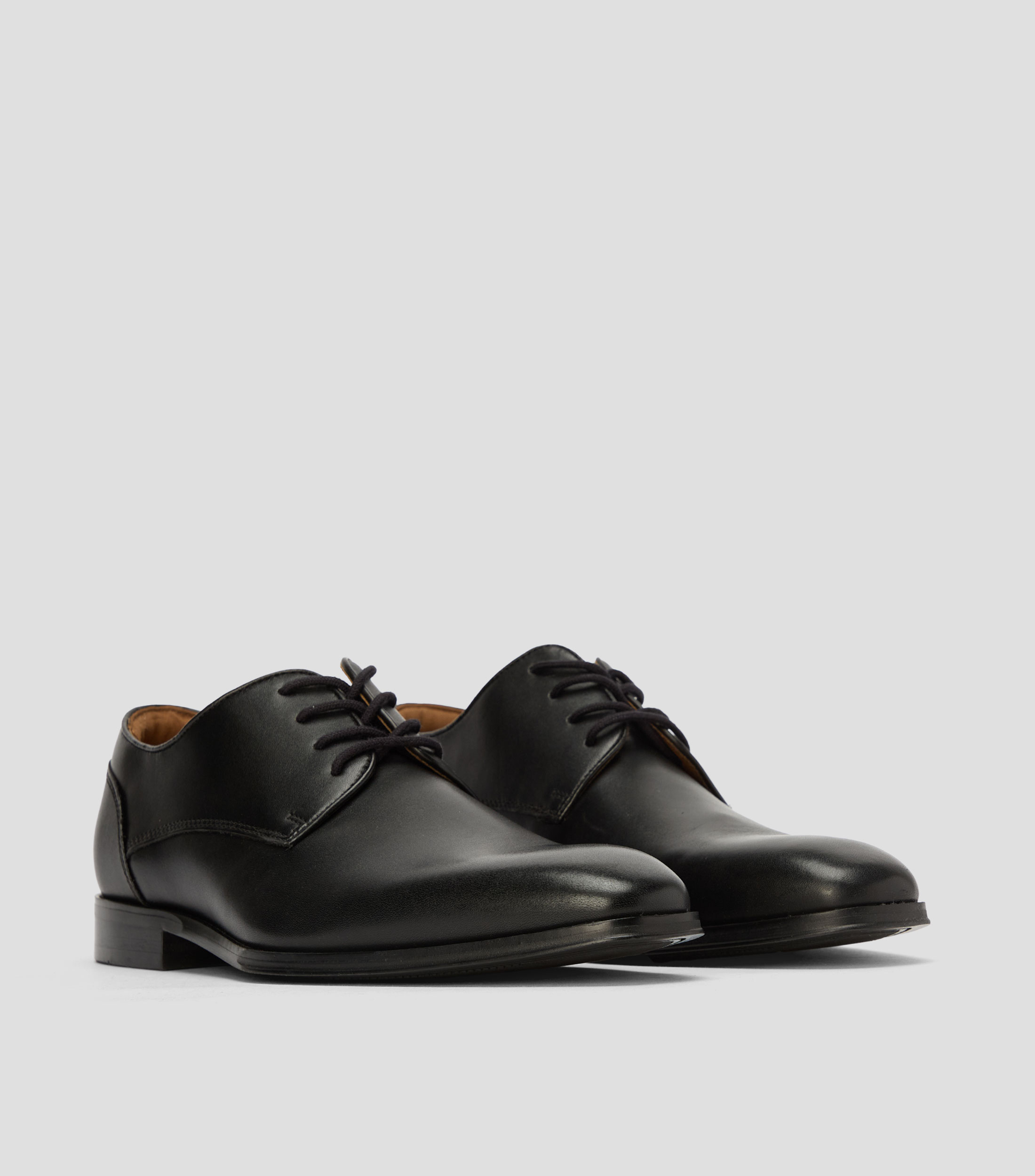Zapatos de vestir derby en piel lisos Hombre