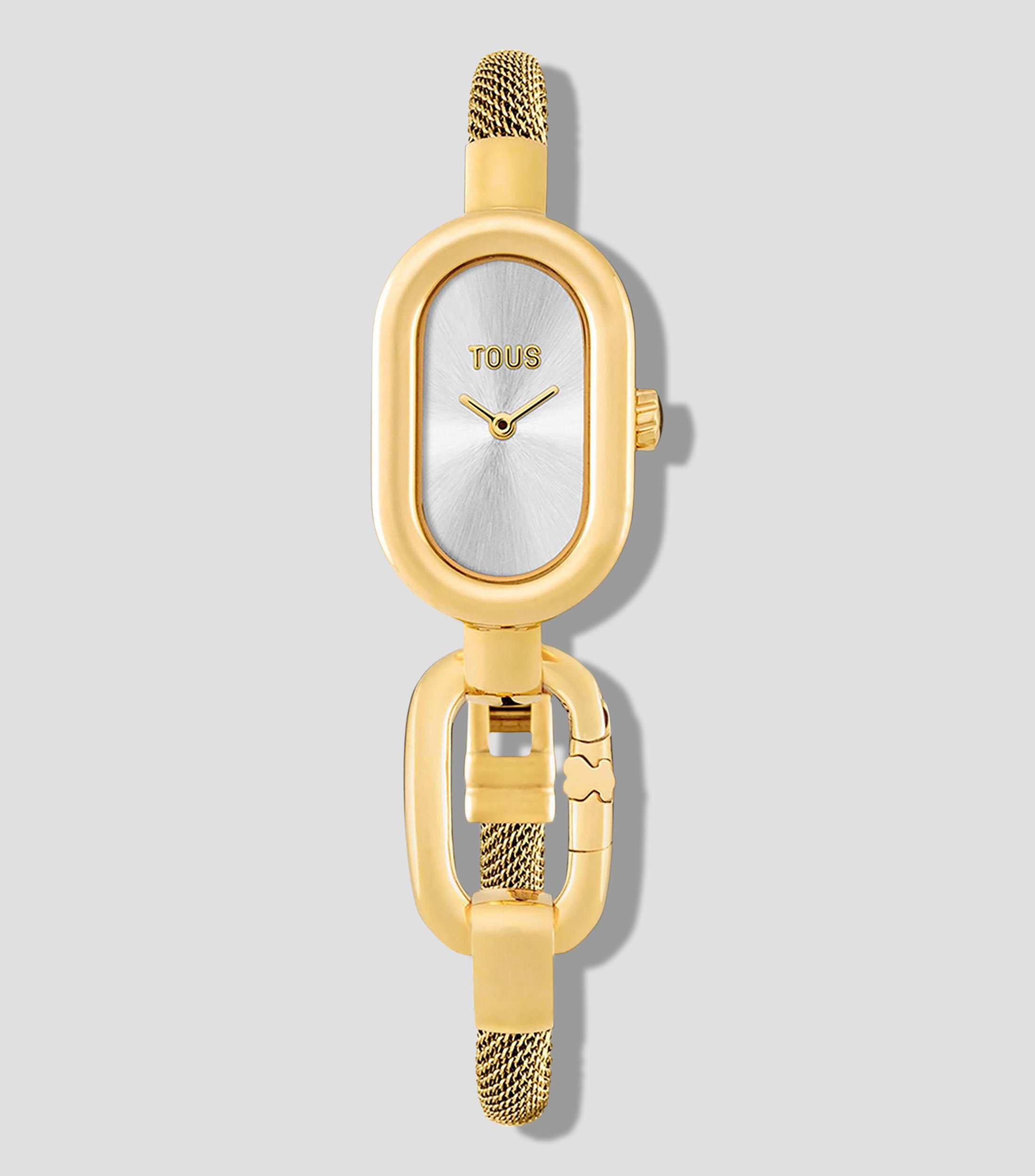 Reloj para Mujer Hold Oval Casual Plateado, Dorado