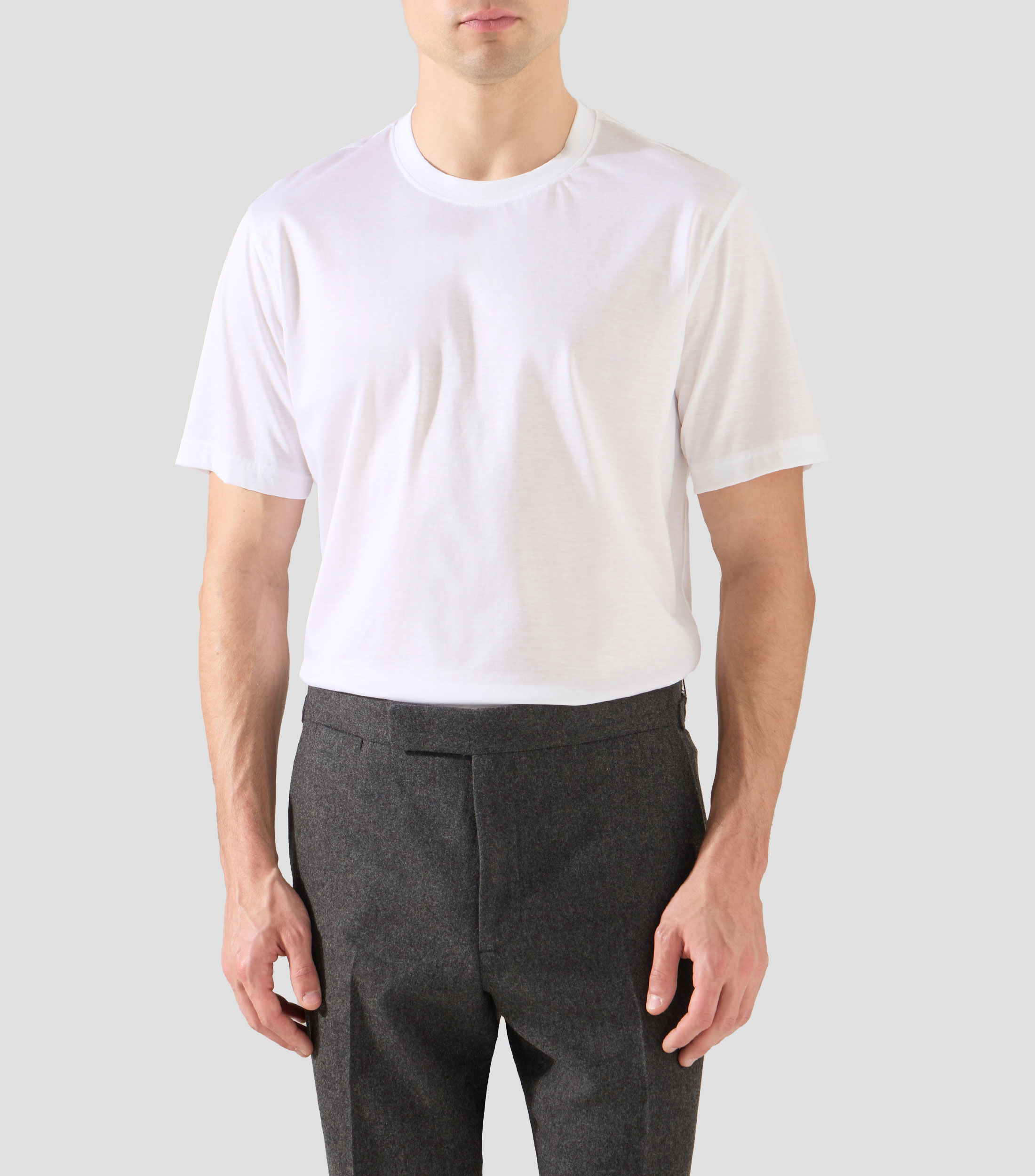 Playera cuello redondo manga corta lisa Hombre