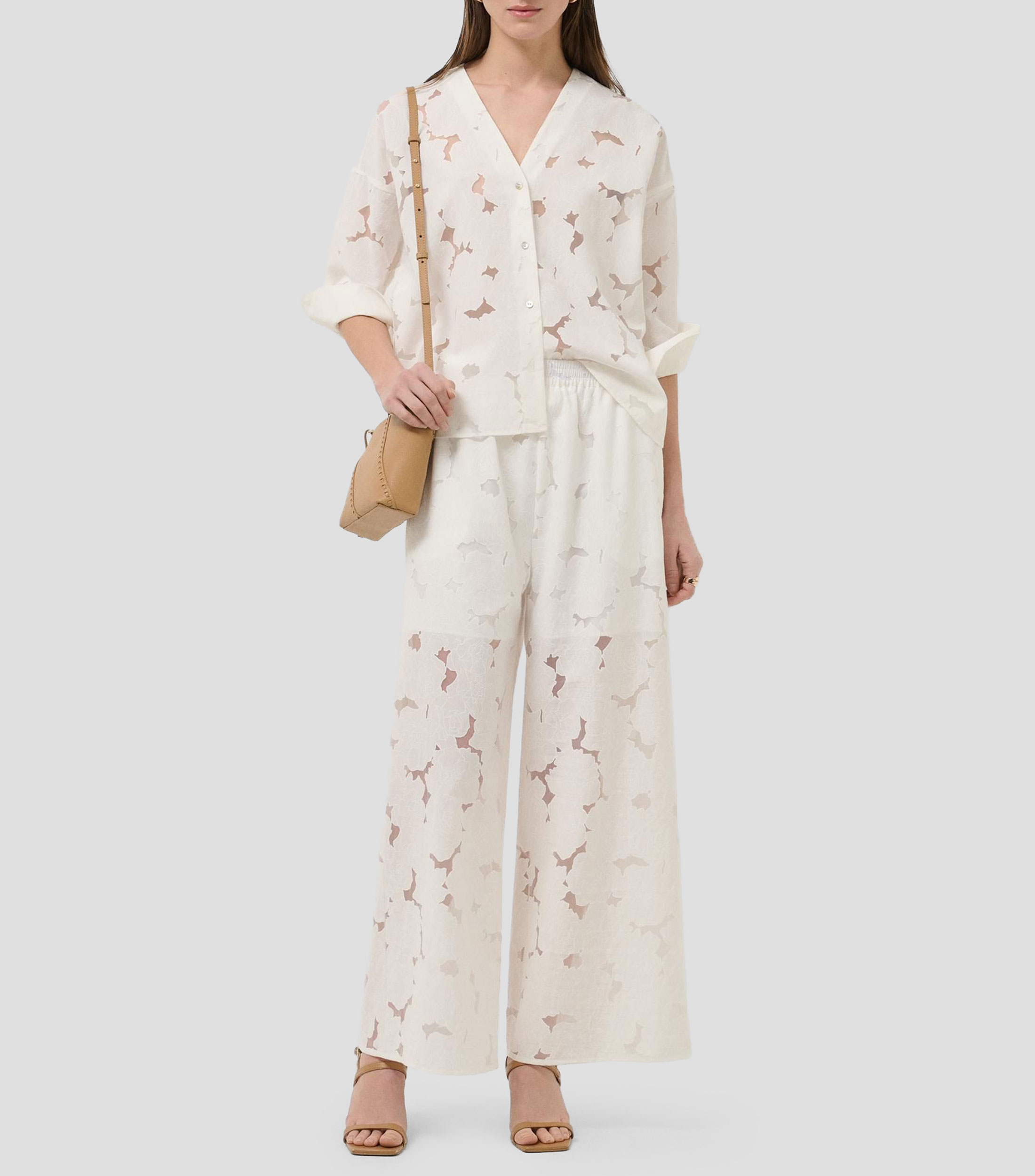 Pantalón palazzo liso Mujer