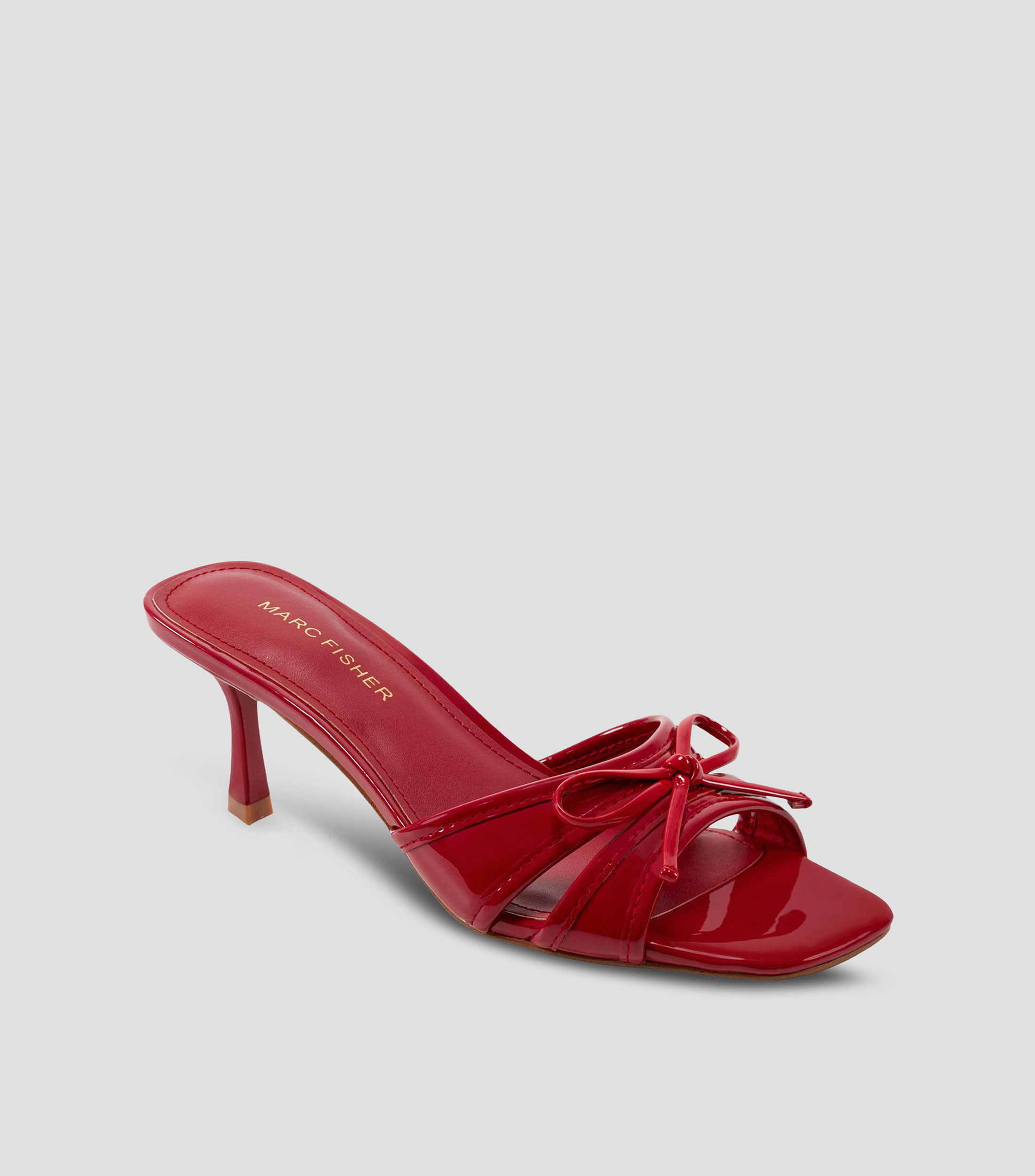 Zuecos con tacón delgado de 6.3 cm en piel Mujer