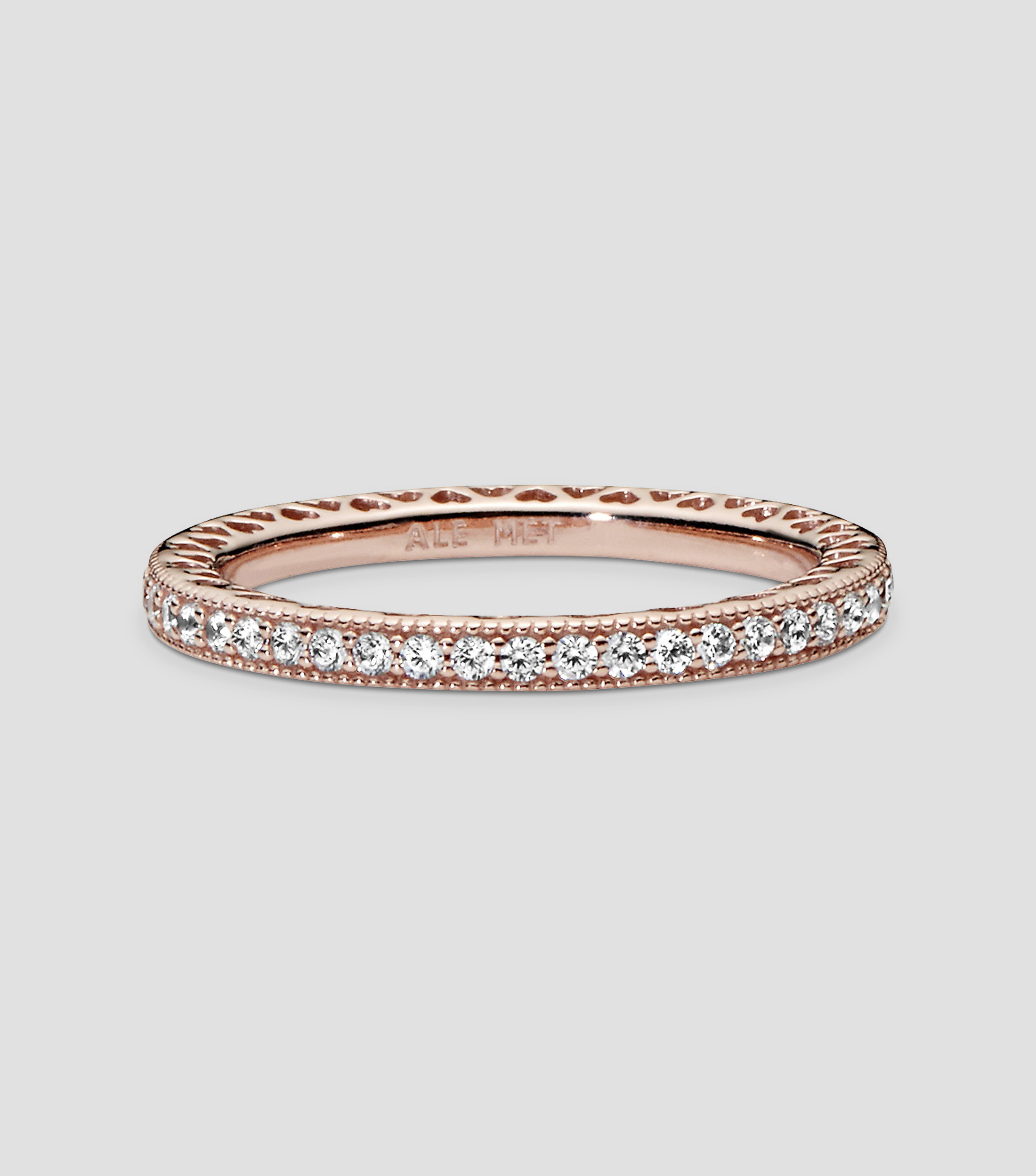 Anillo en plata Corazones Rose Unisex