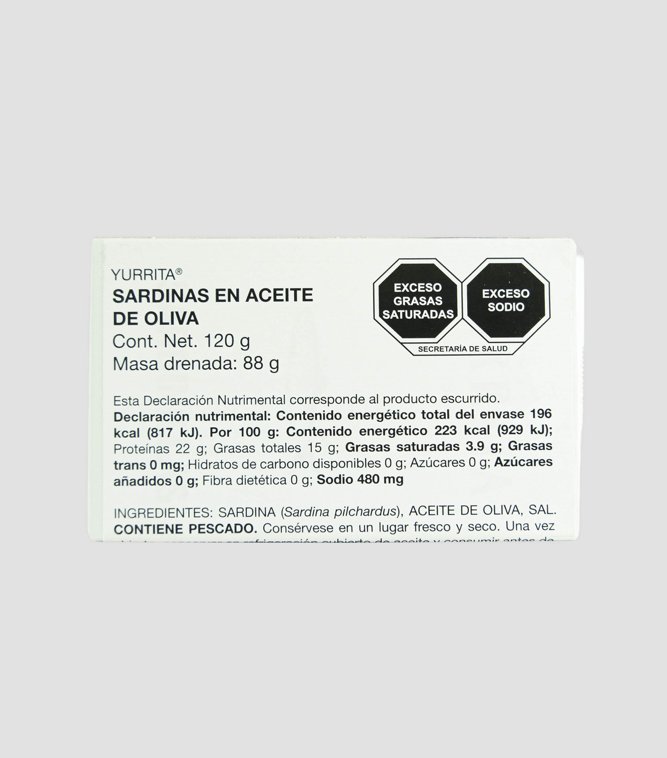 Sardinillas en aceite de oliva, 120 gr
