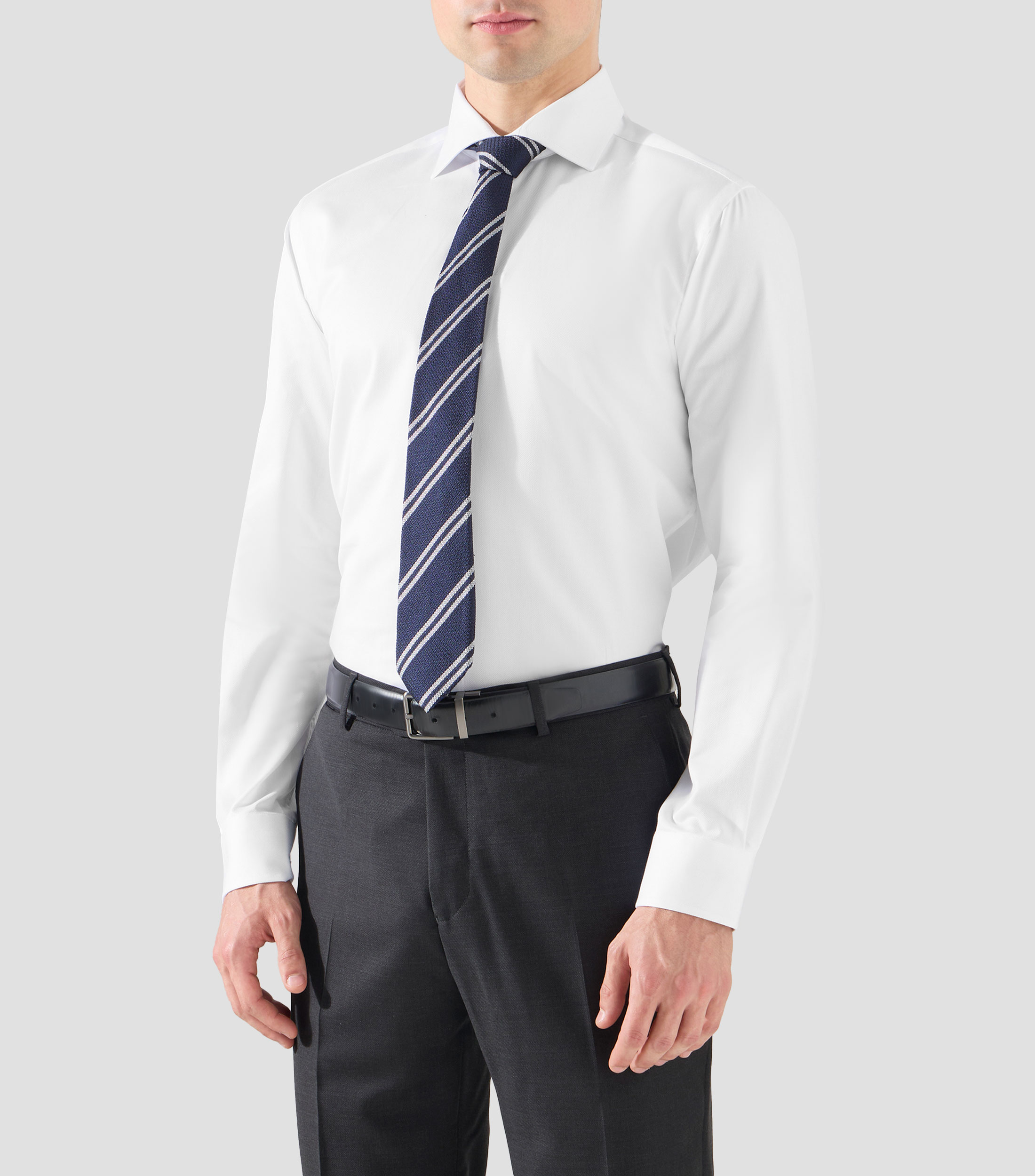 Camisa lisa manga larga Hombre