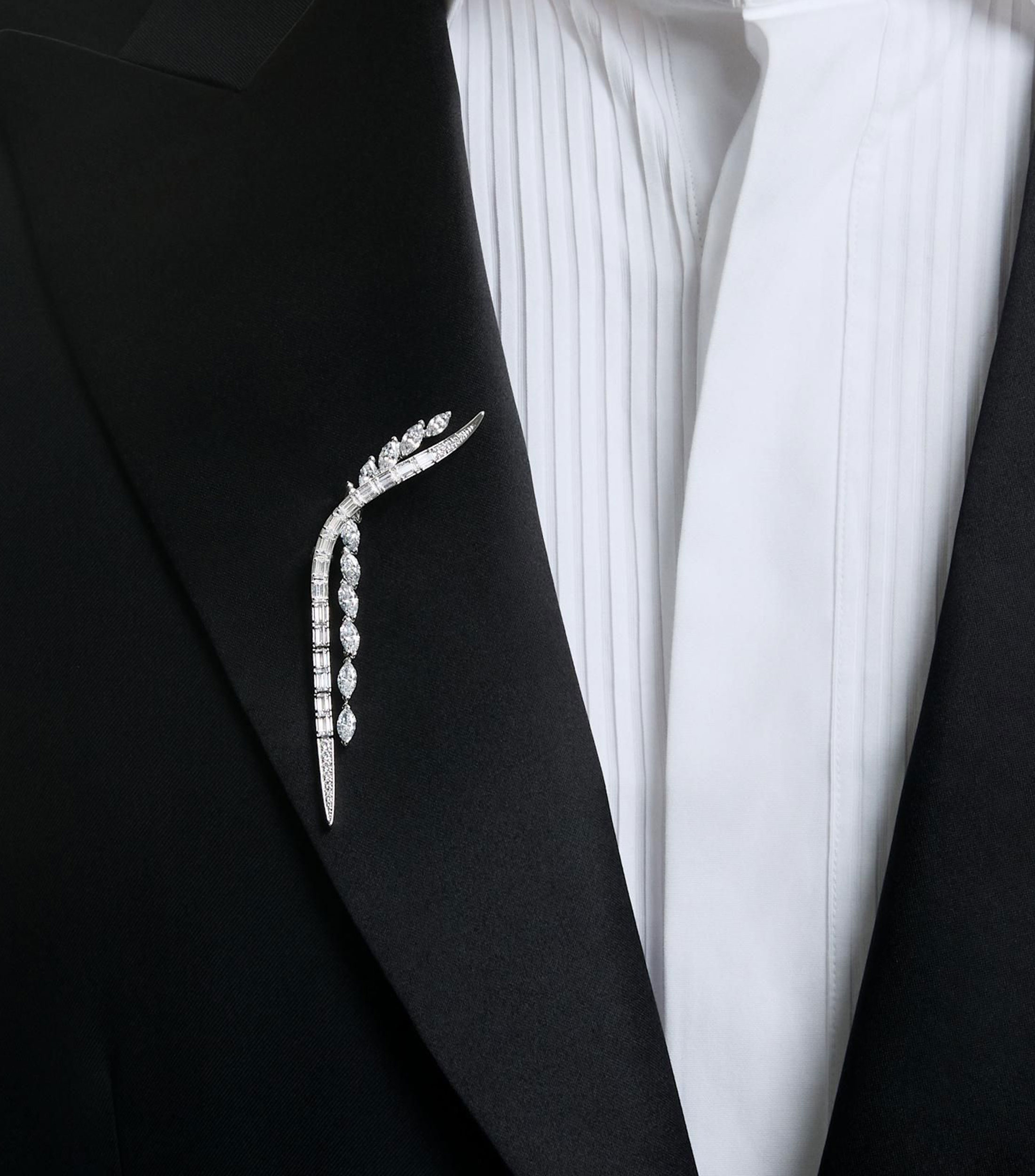 Broche con zirconias Mesmera Hombre