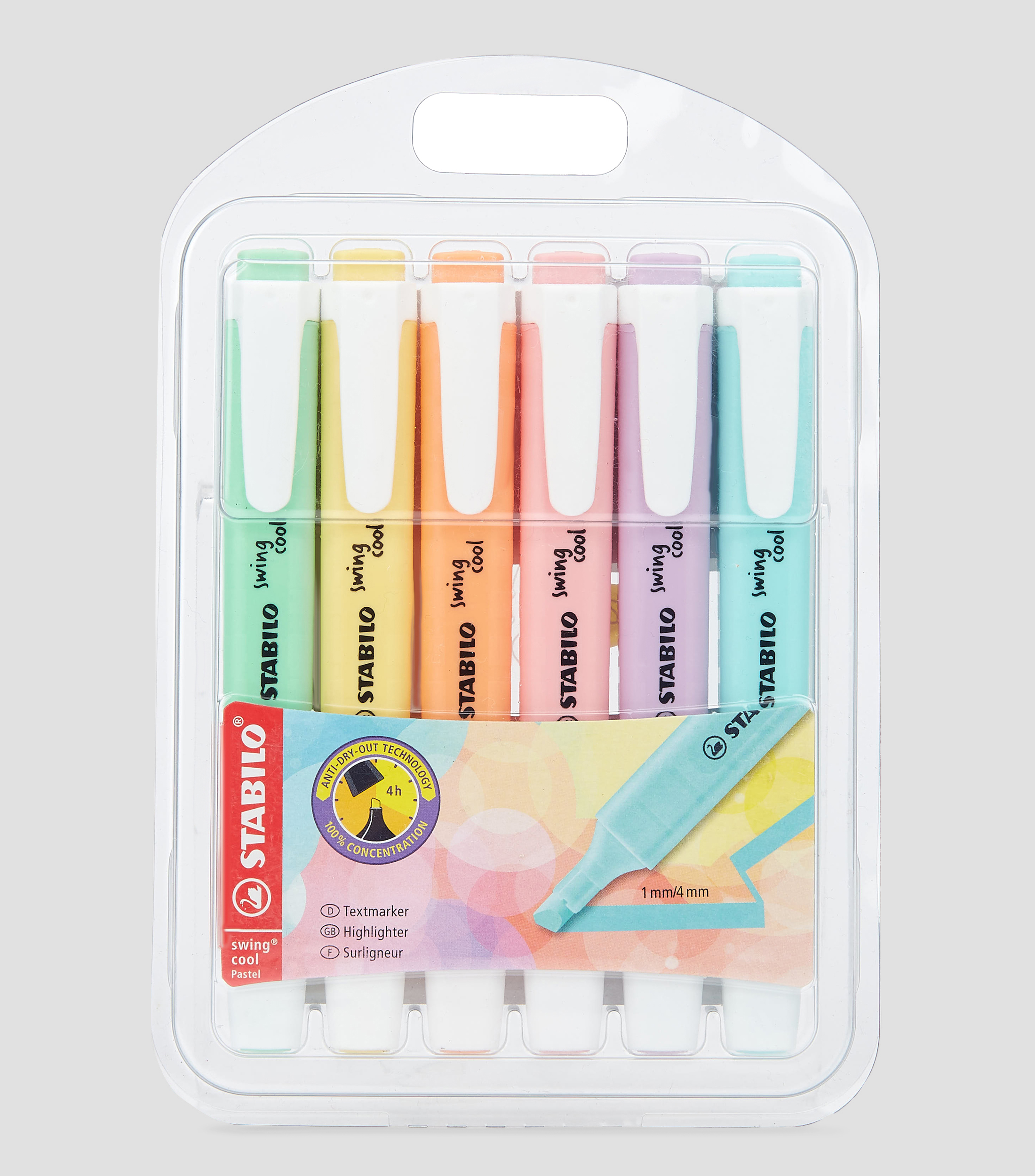 Marca textos Swing Cool Pastel, 6 Piezas