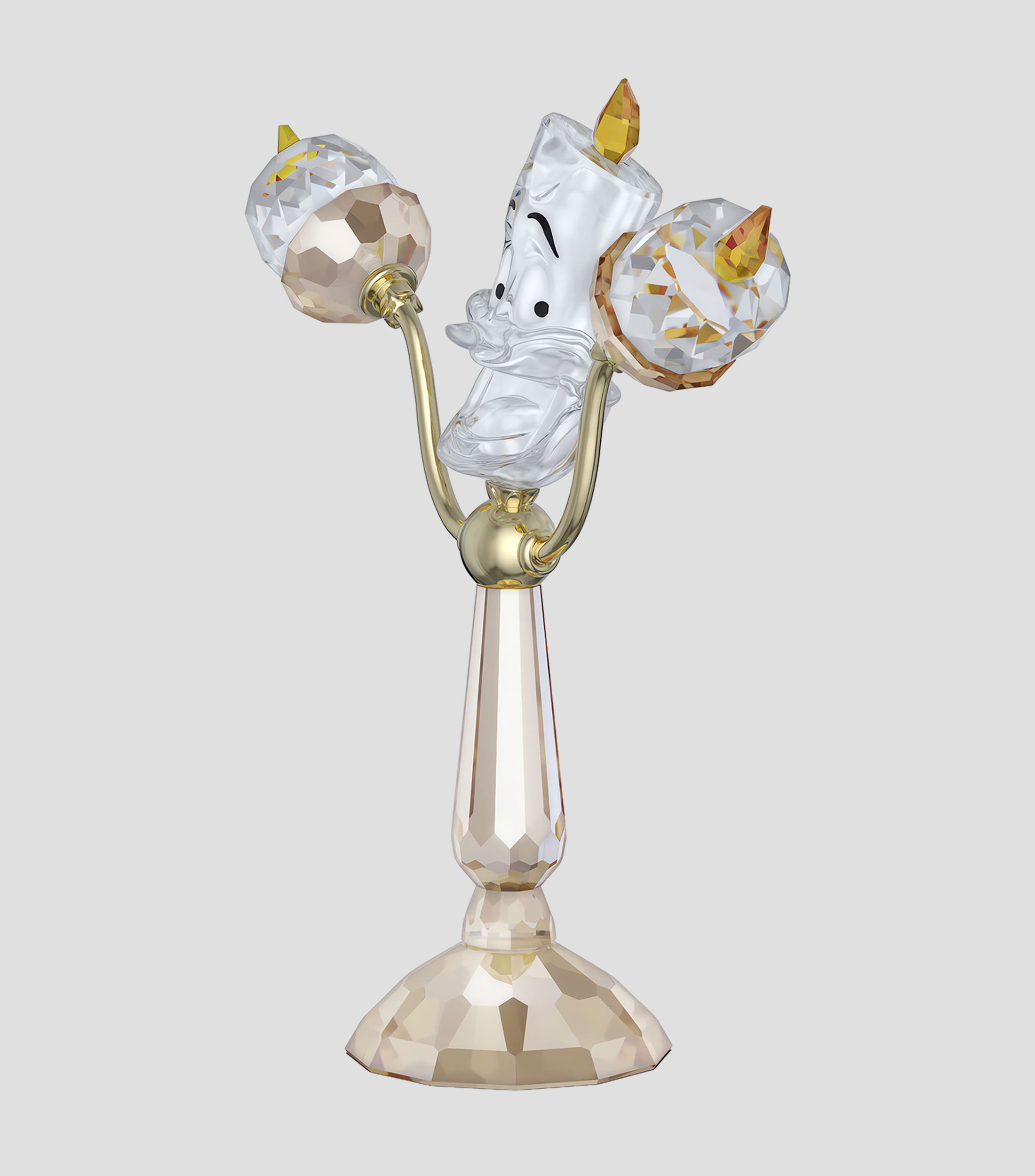 Figura decorativa Beauty And The Beast Lumiere en cristal Swarovski