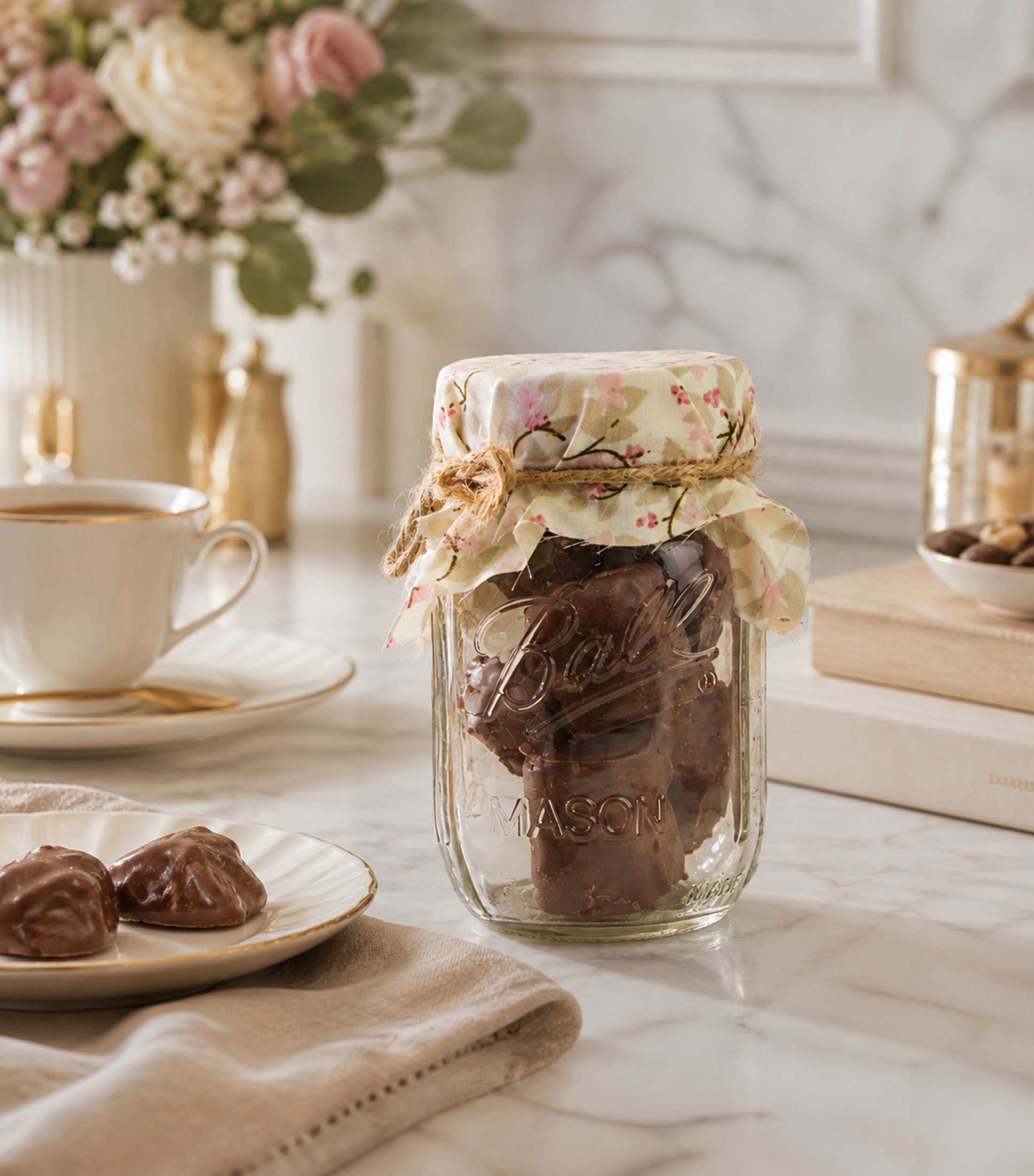 Bombones con chocolate, 100 gr