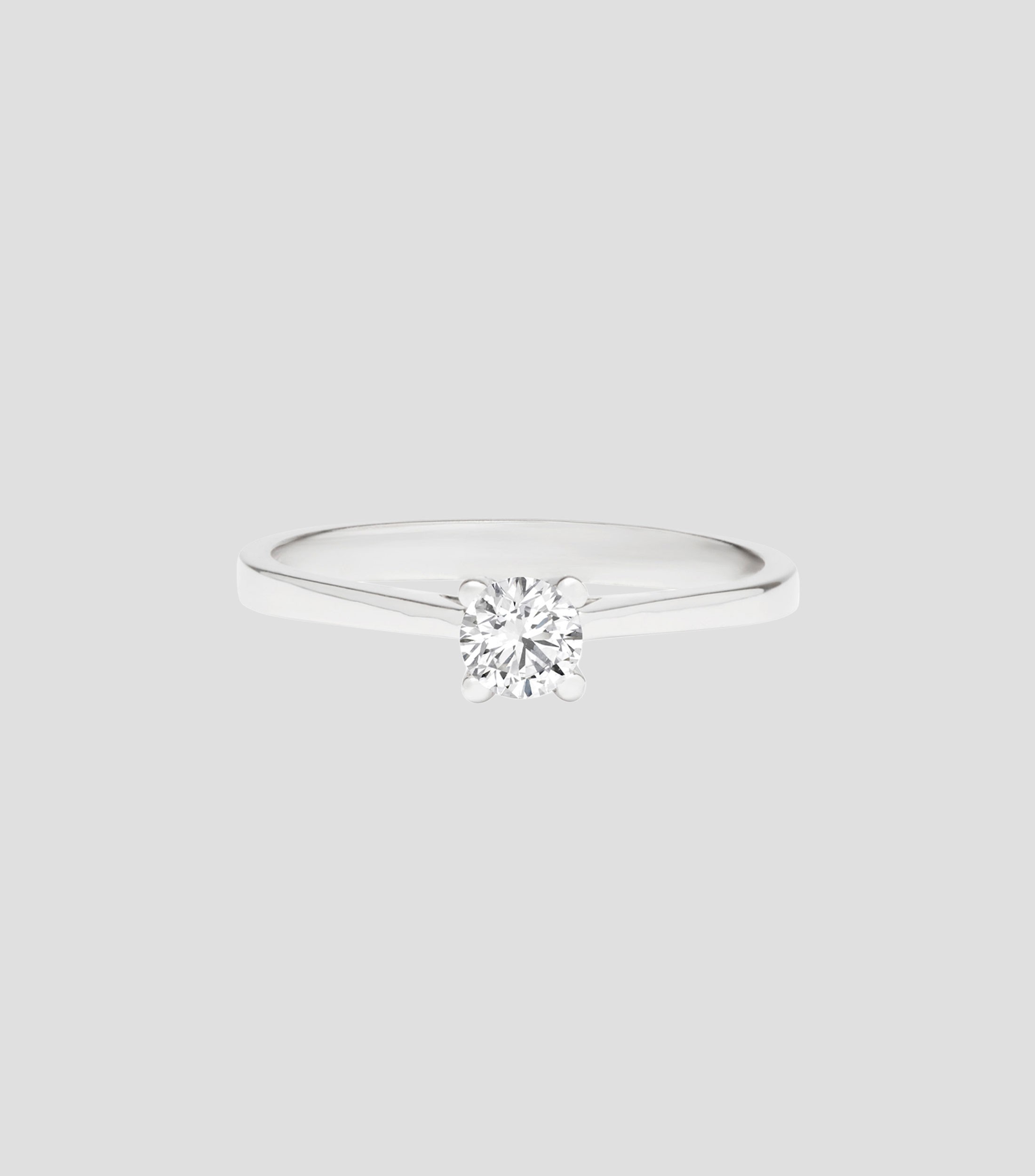 Anillo solitario en oro blanco de 14 Kilates con diamante Mujer