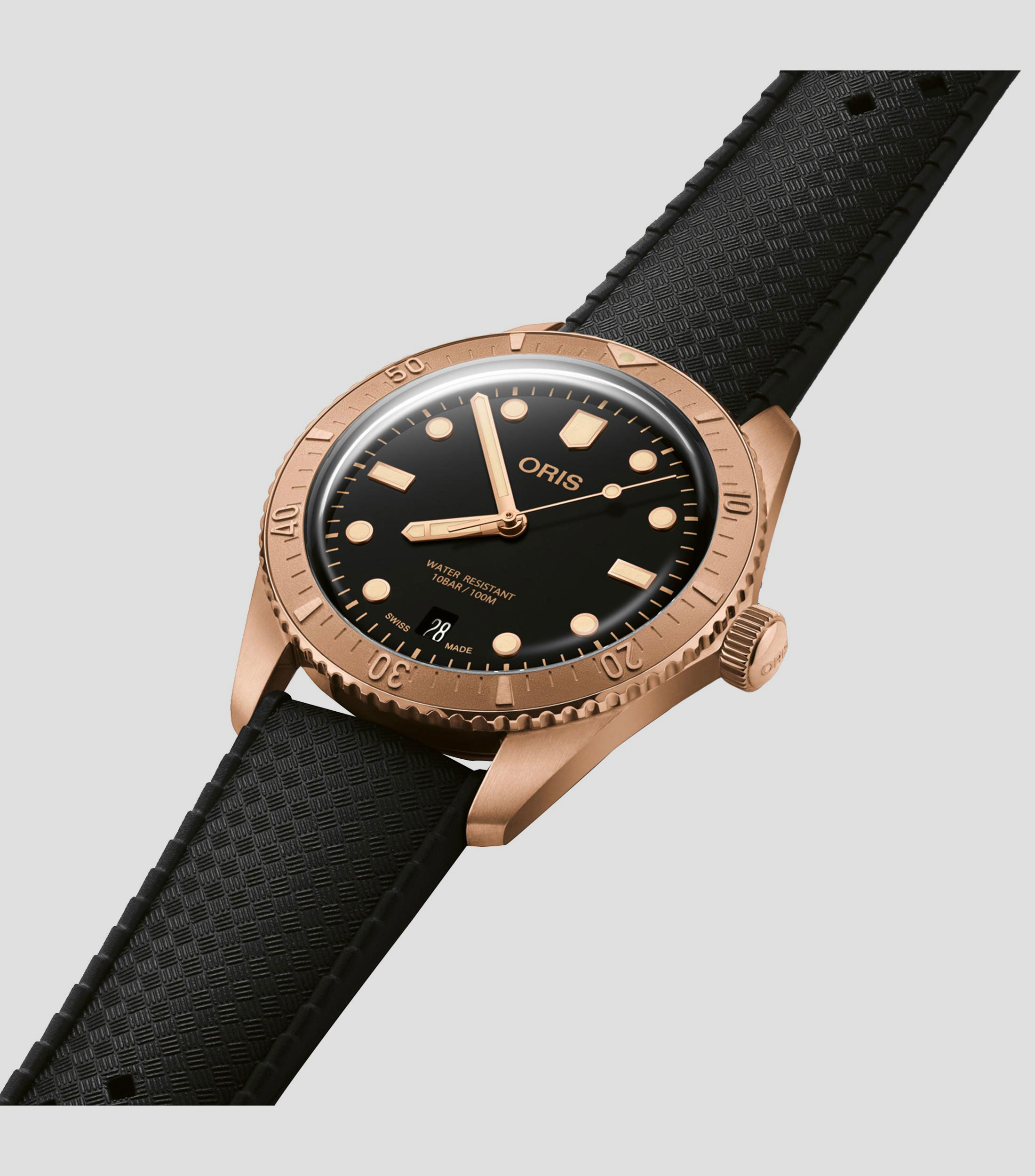 Reloj Unisex Divers De Vestir, Bronce