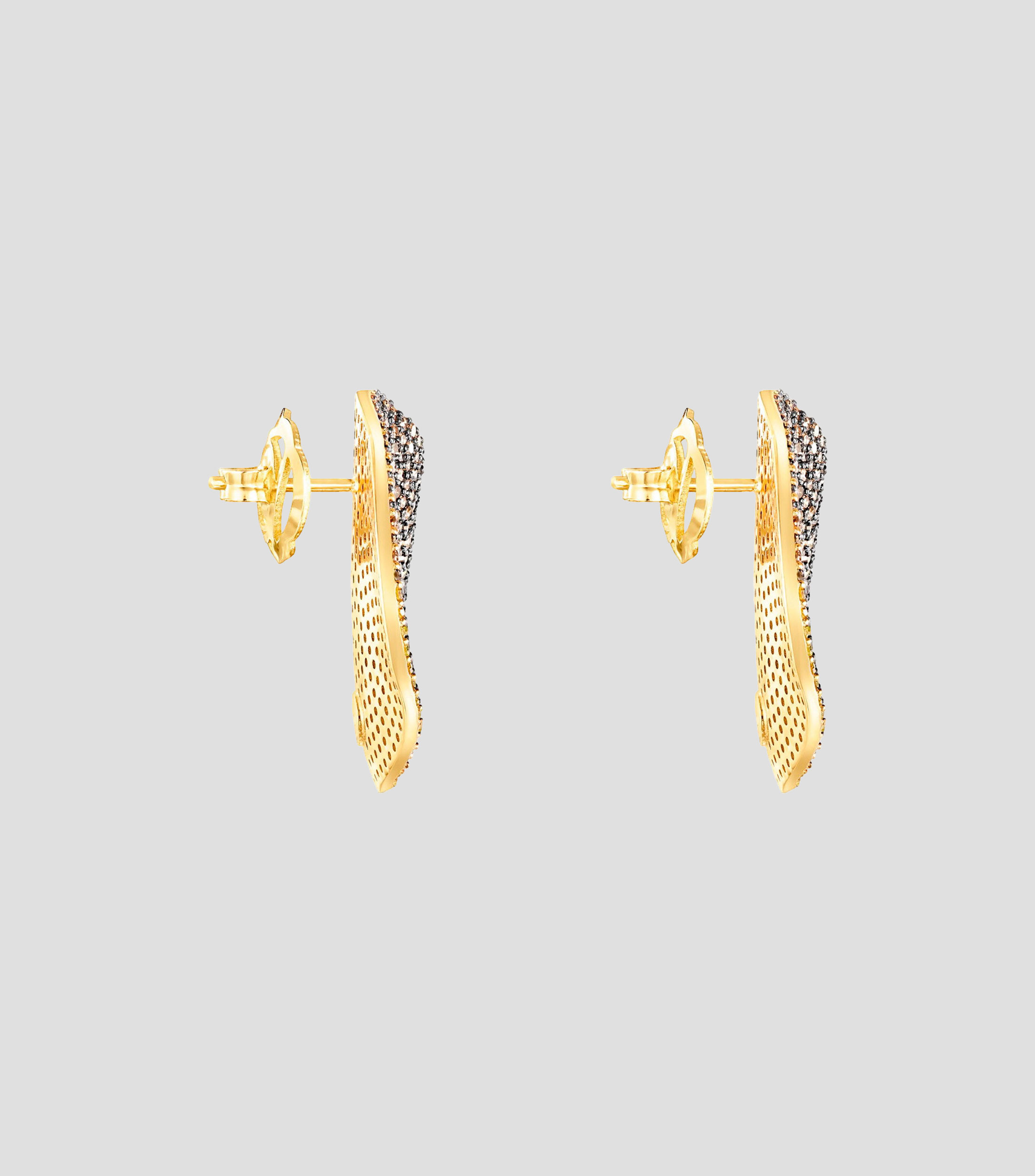 Aretes en oro amarillo 18 Kilates Nenufar Mujer