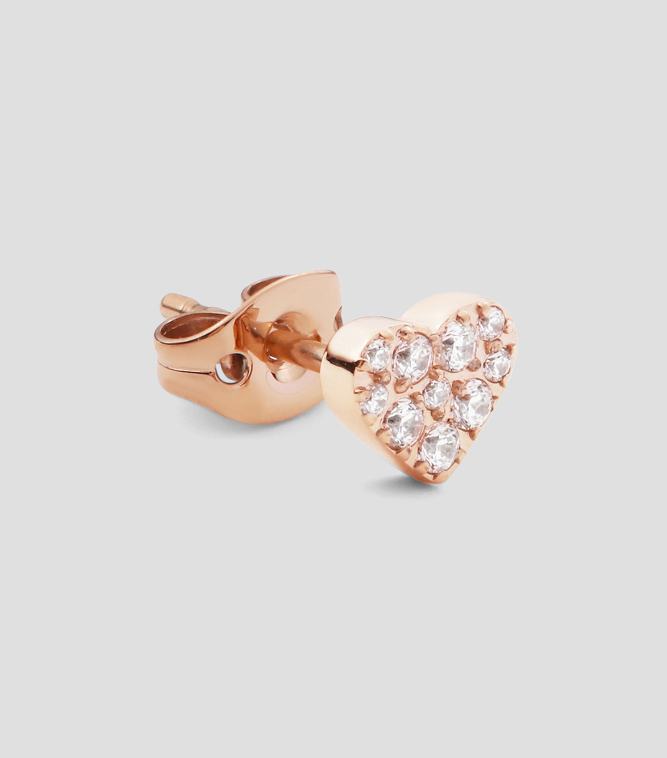 Arete de corazon con cristales Mujer