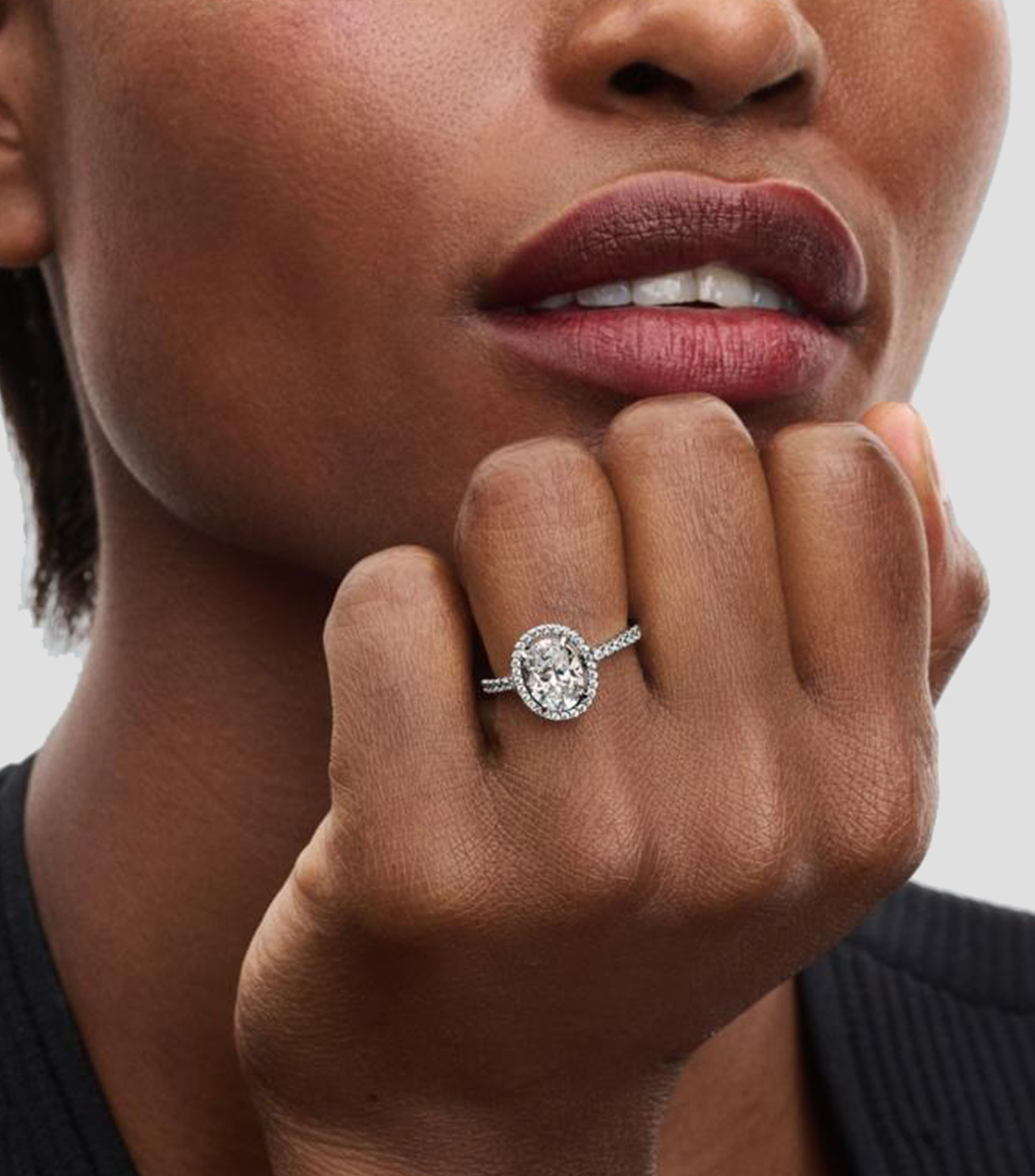 Anillo en plata de primera ley ovalado Mujer