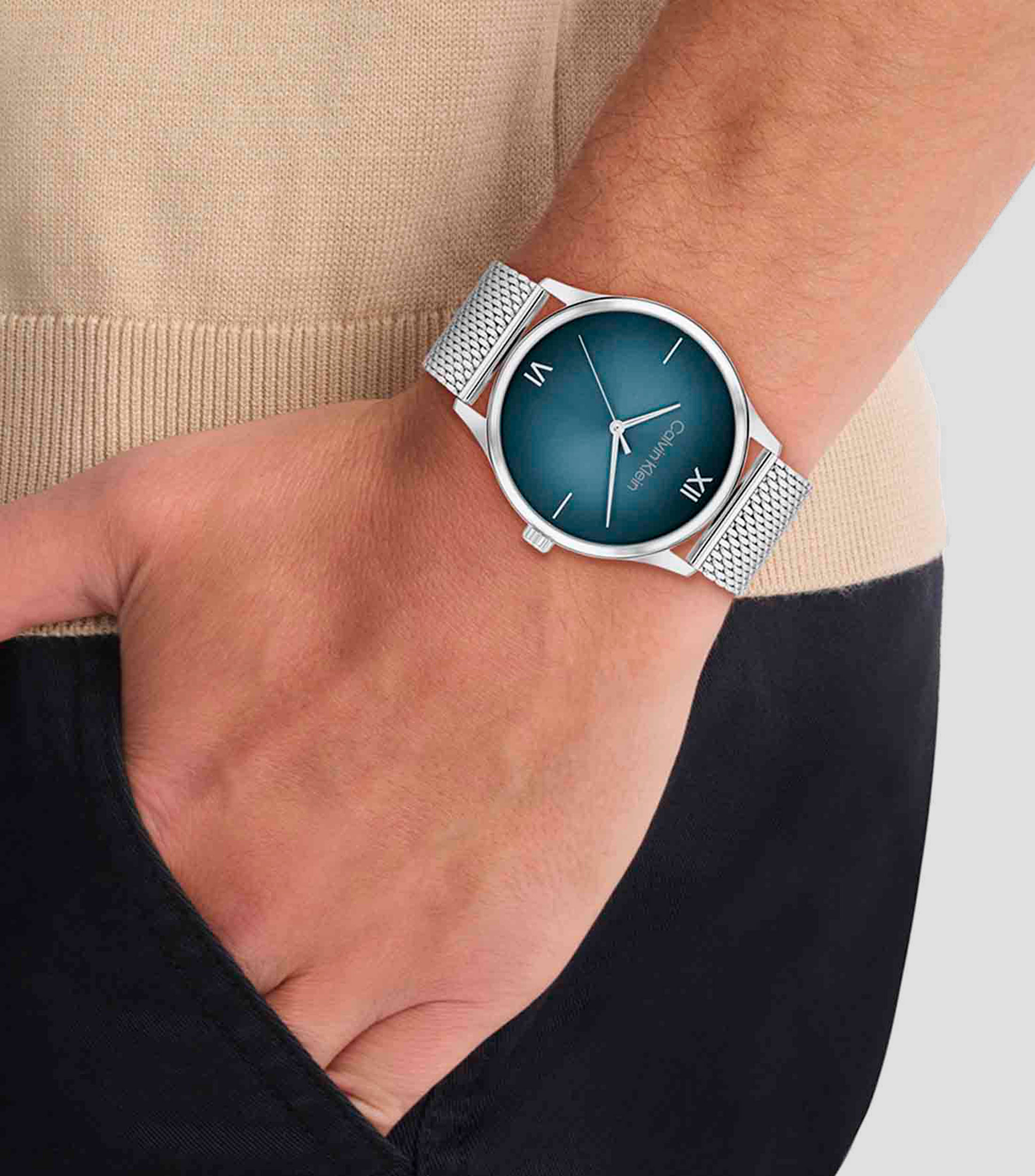 Reloj para Hombre Casual, plateado