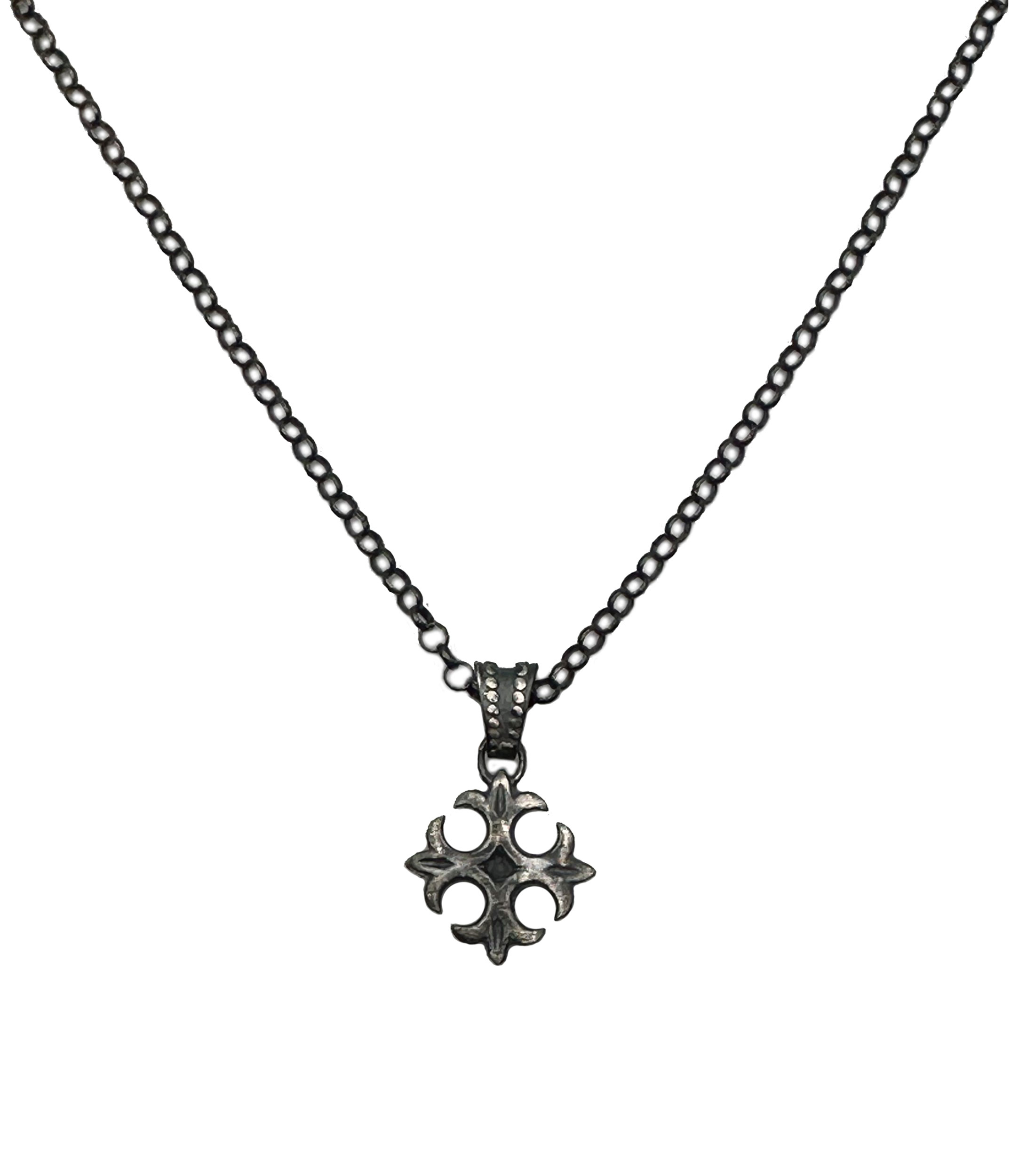 Dije de Cruz en Plata Hombre
