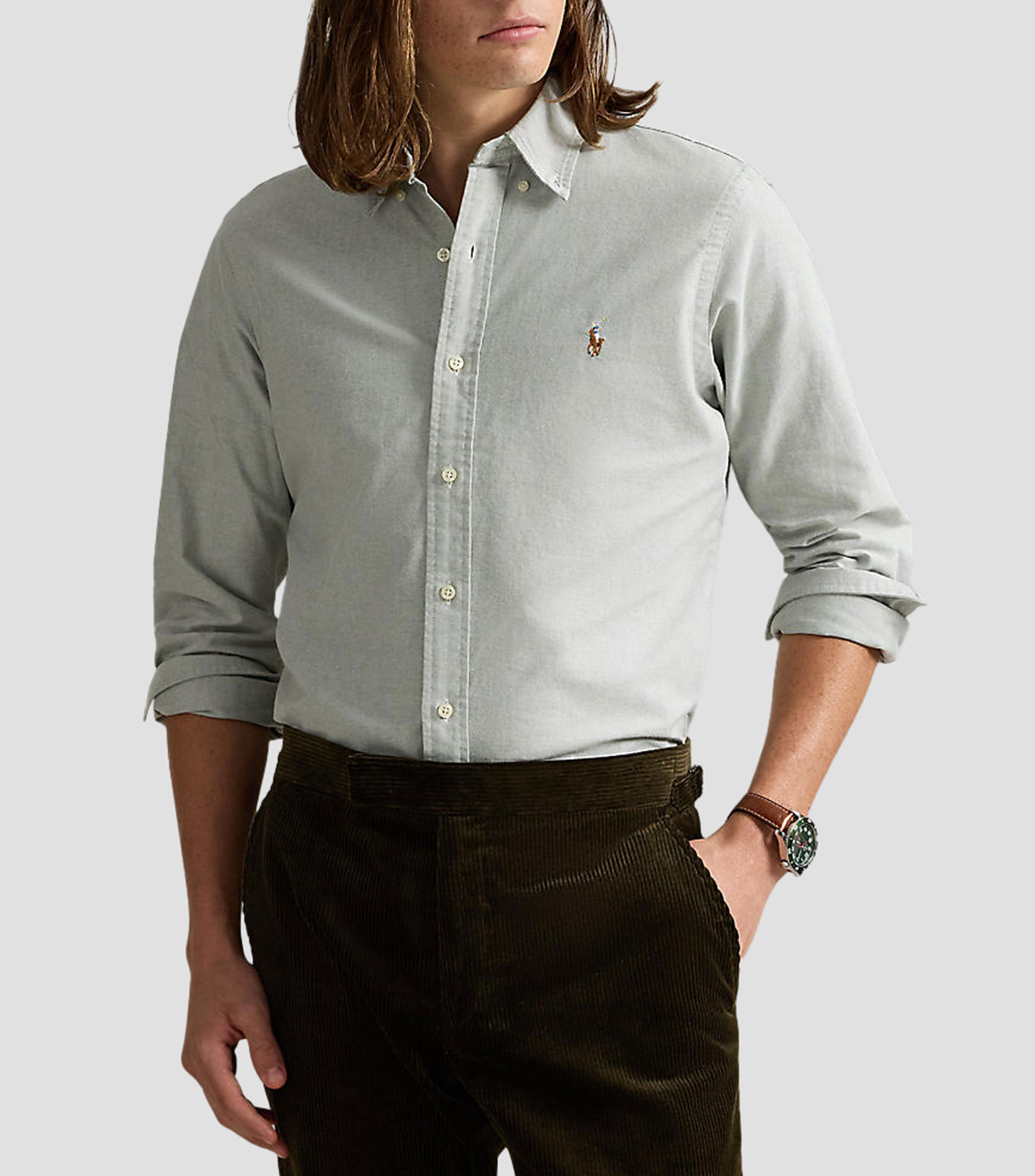 Camisa Oxford manga larga Hombre