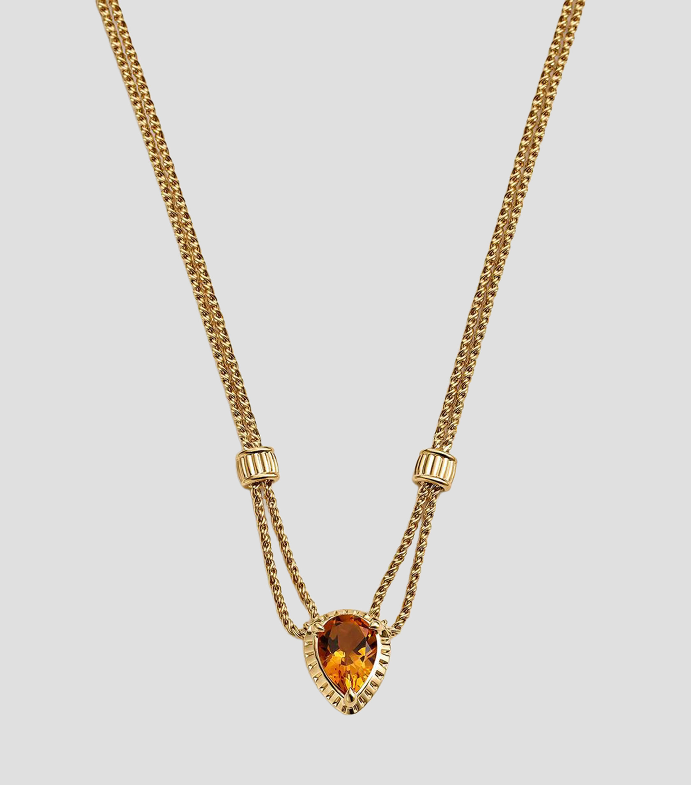 Collar en plata .925 con cuarzo amarillo Florence Mujer