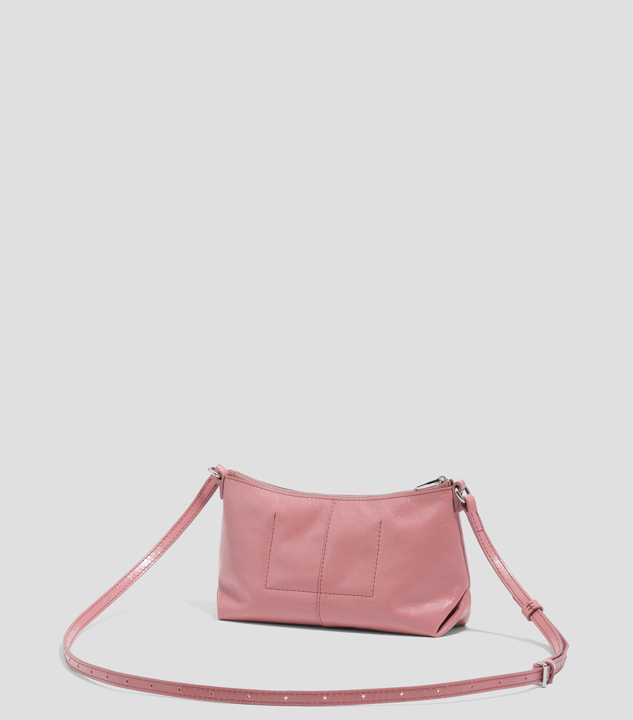 Bolsa crossbody en piel lisa Mujer