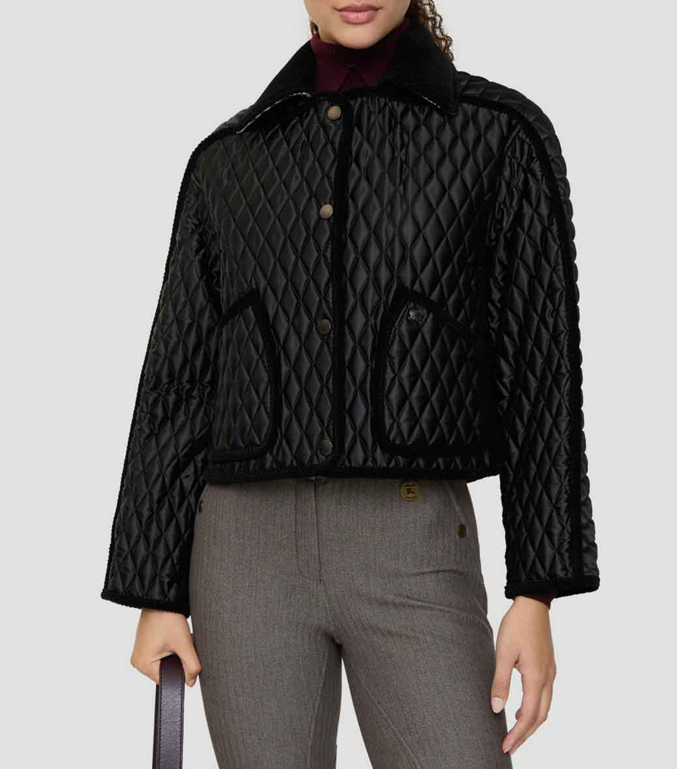 Chamarra Floriston cropped Mujer