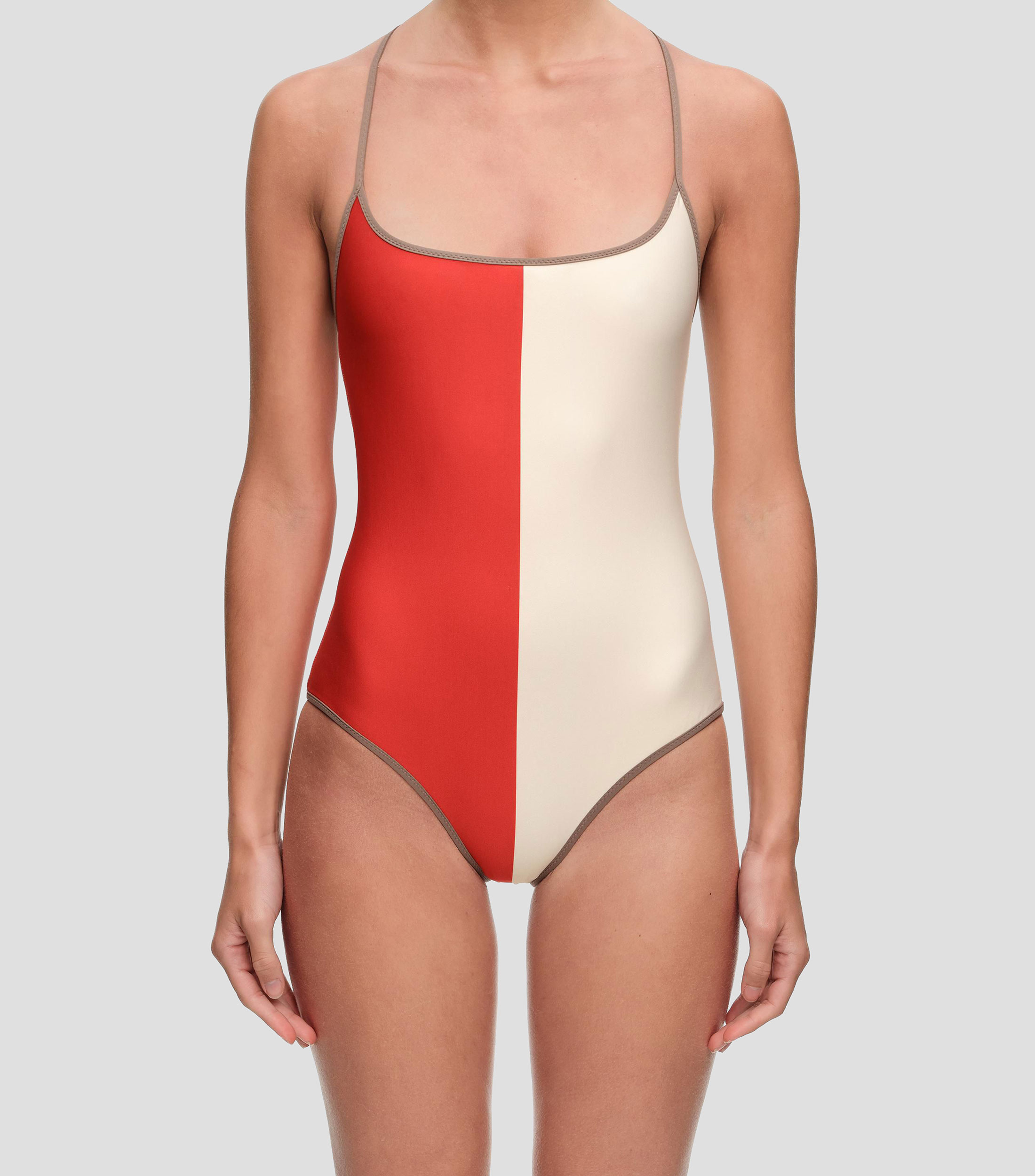 Traje de baño maillot bicolor Mujer