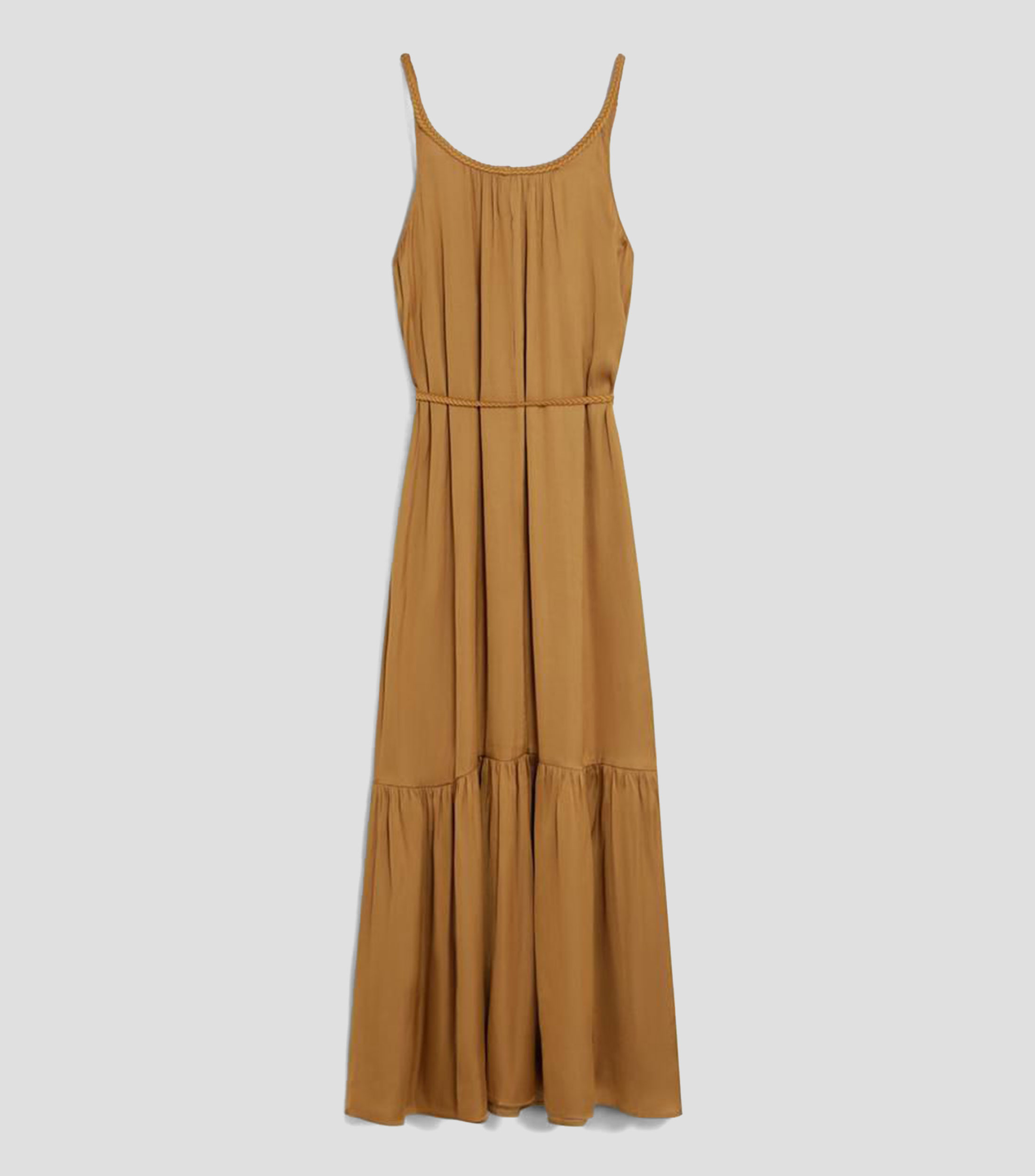 Vestido largo liso Mujer