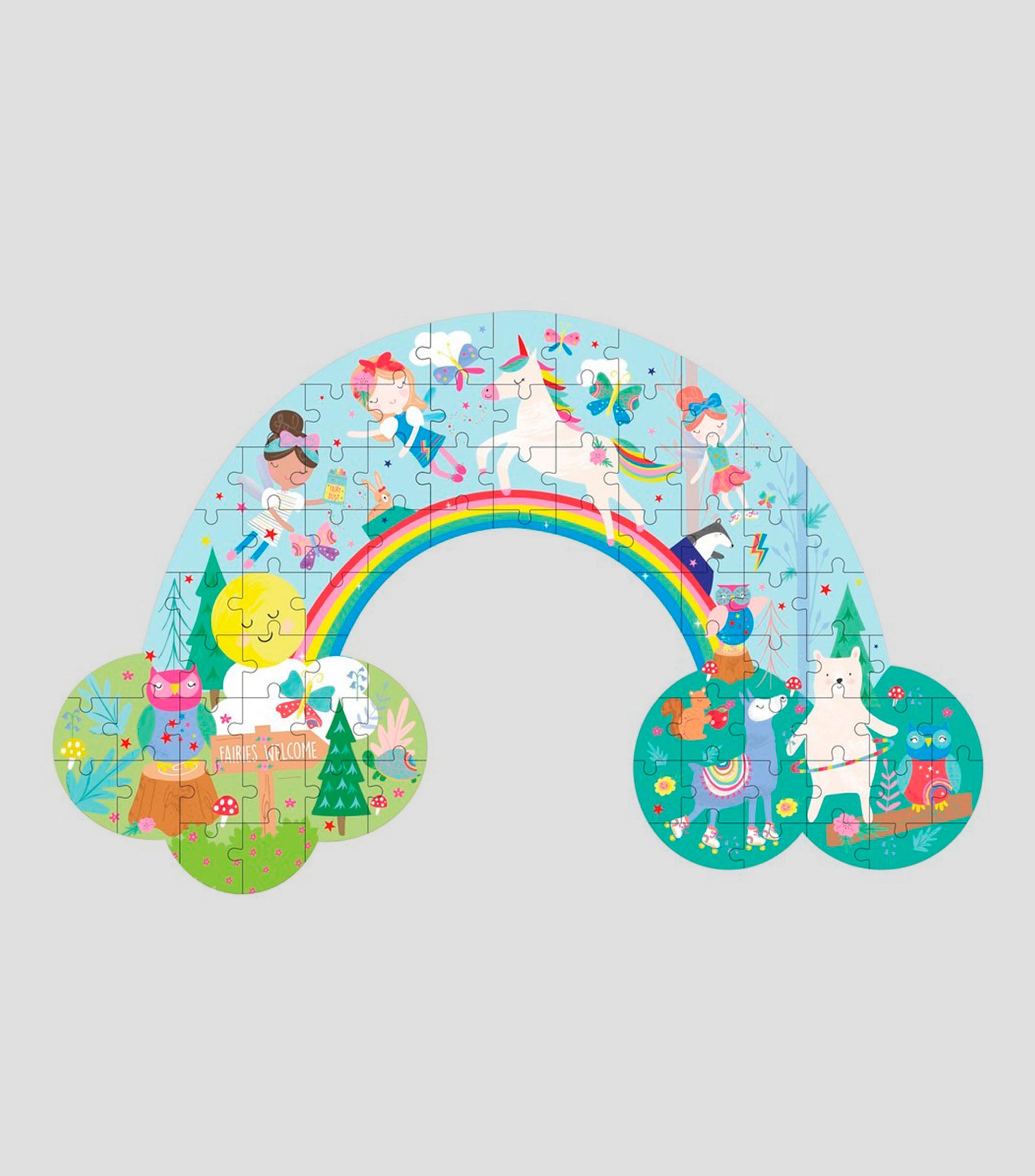 Rompecabezas Infantil 80 Piezas Hadas Arcoiris
