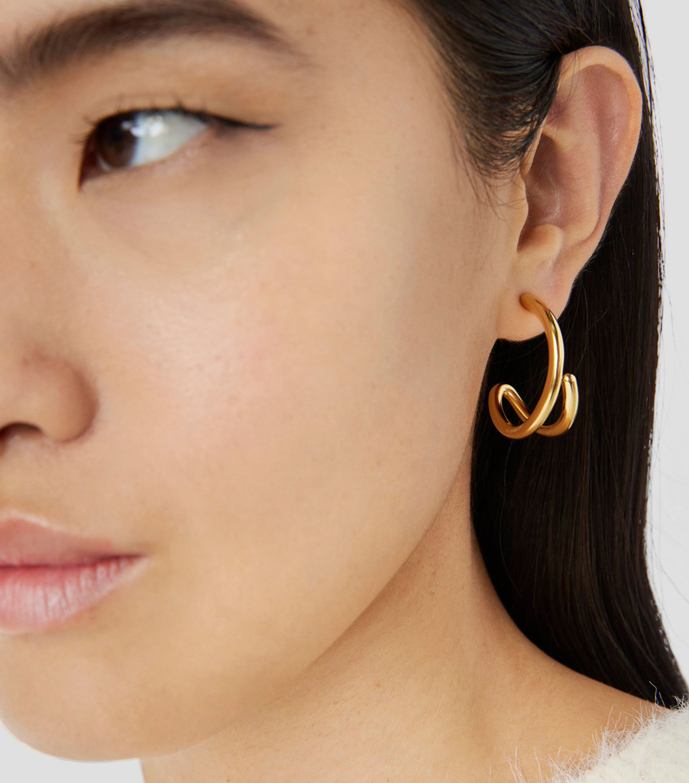 Pendientes en plata .925 Bent Mujer