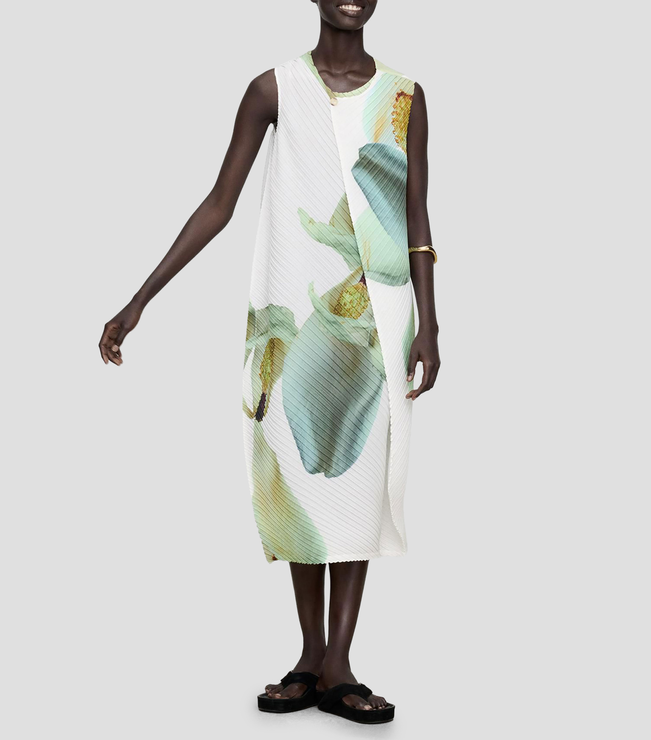Vestido casual midi estampado Mujer