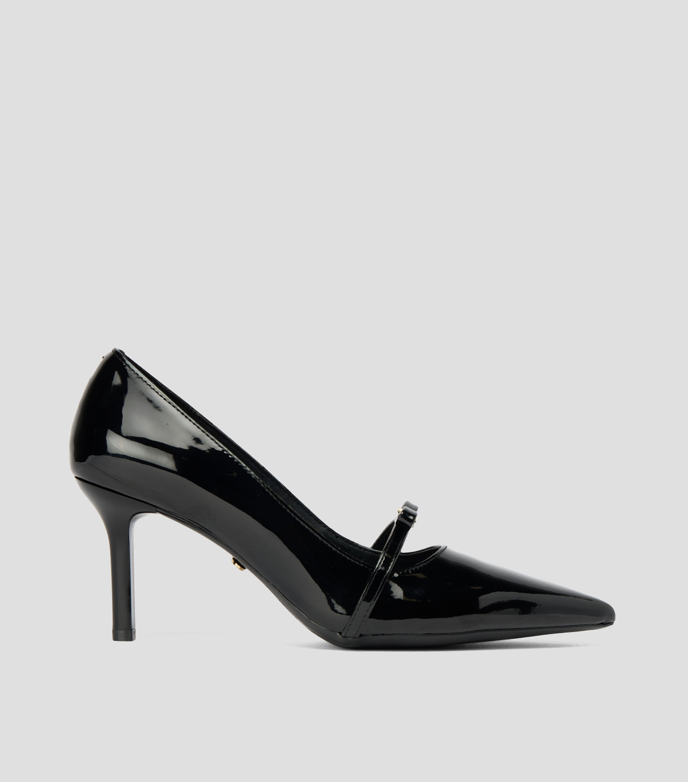 Zapatillas pump tacón alto de aguja charol Mujer