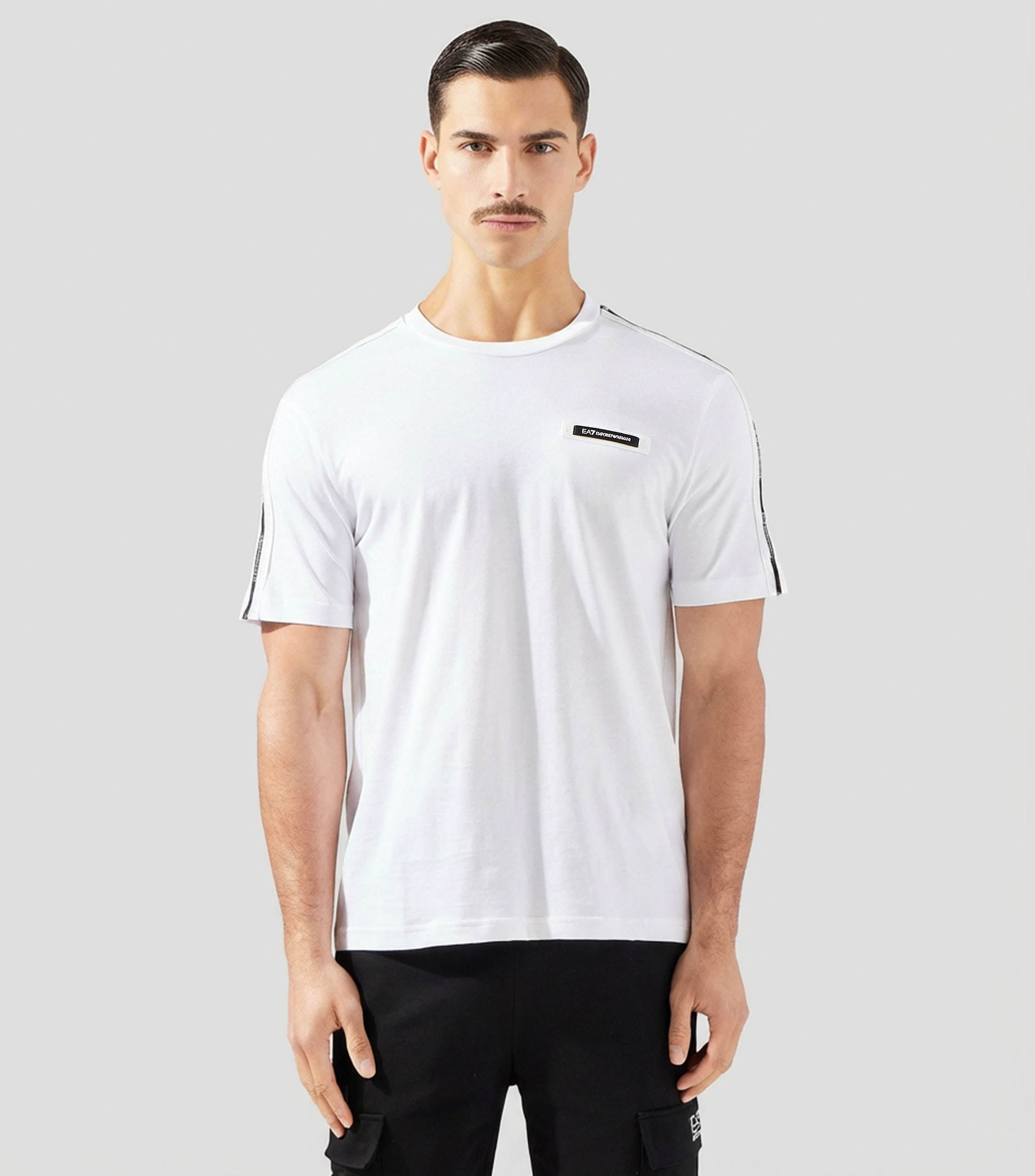 Playera cuello redondo manga corta lisa Hombre