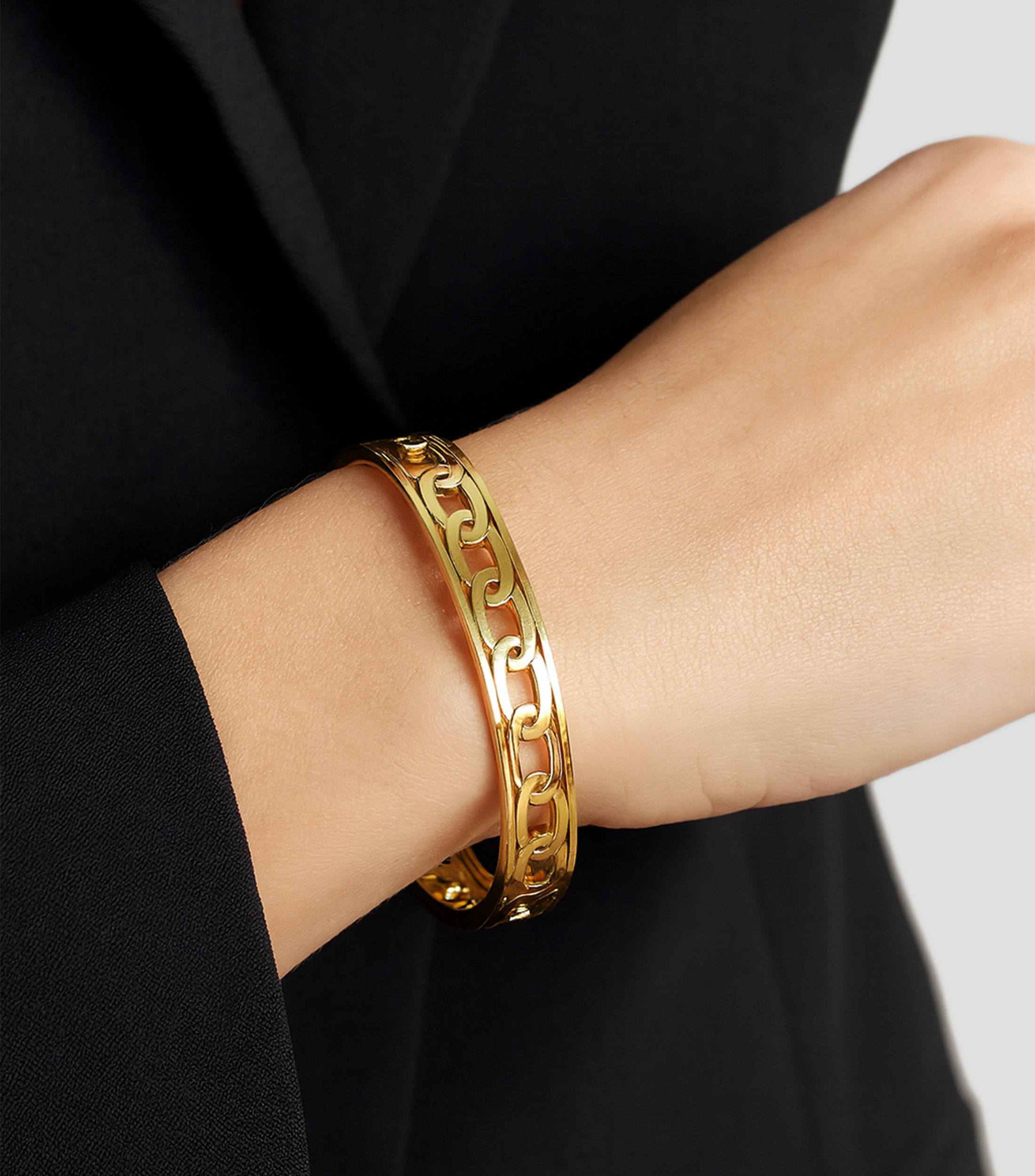 Brazalete en oro amarillo 18 Kilates eslabonado Mujer
