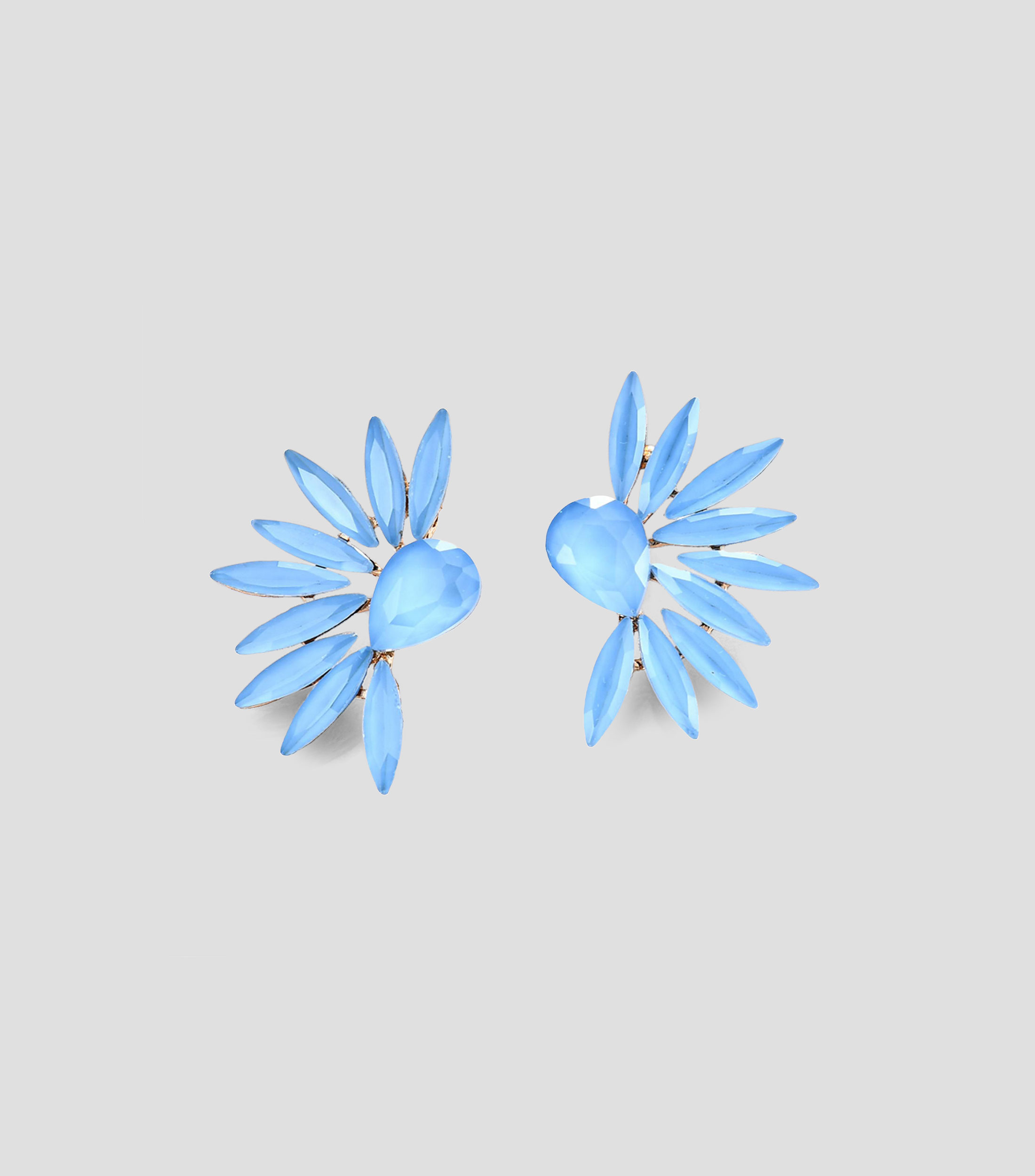 Aretes con cristales Mujer