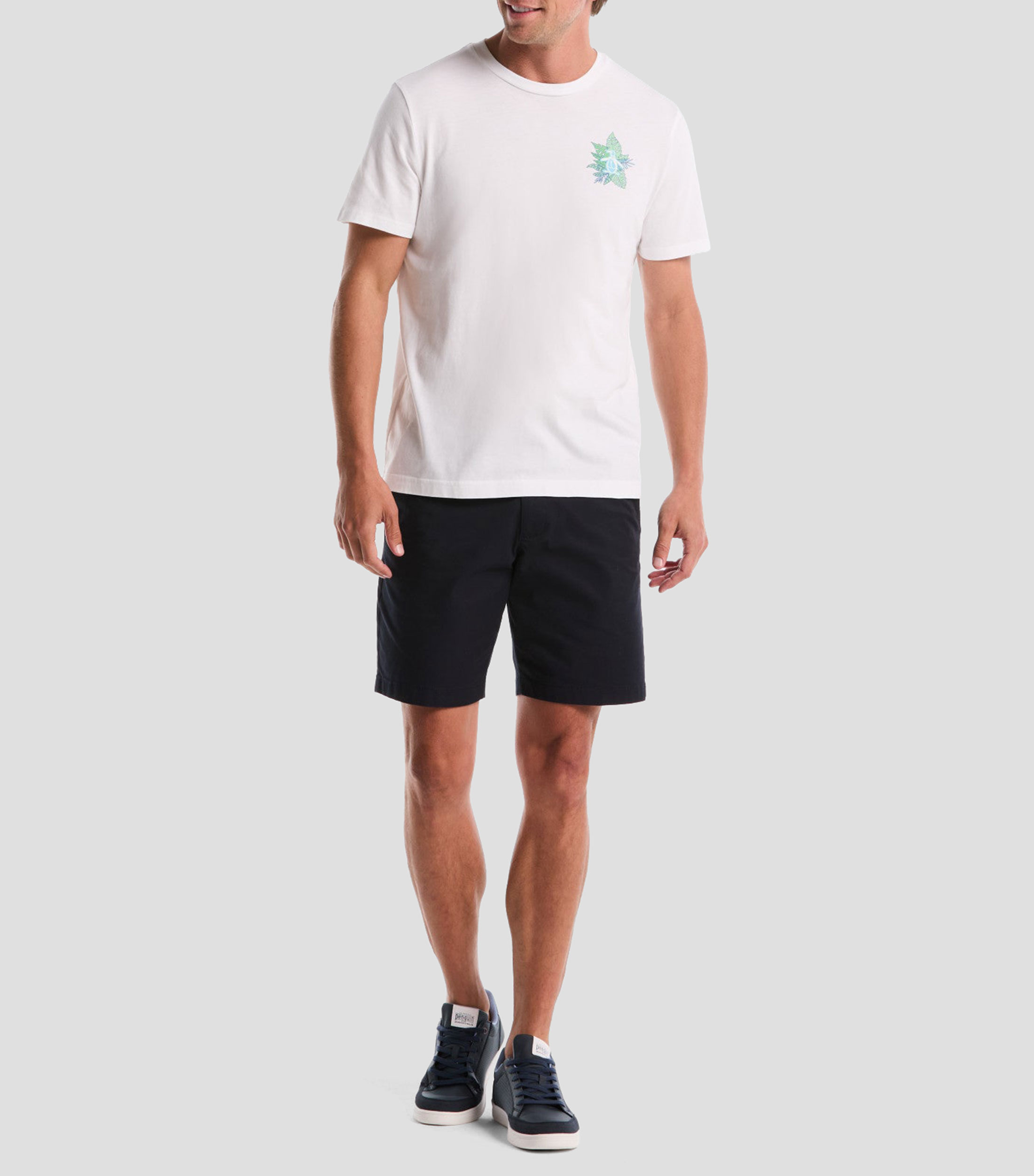 Playera cuello redondo manga corta estampada Hombre