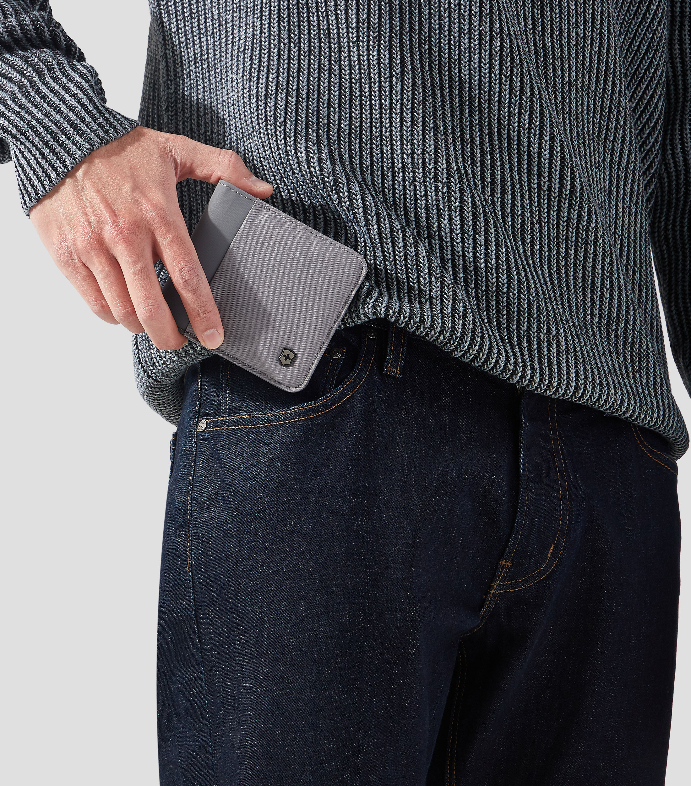 Cartera Bifold lisa Hombre
