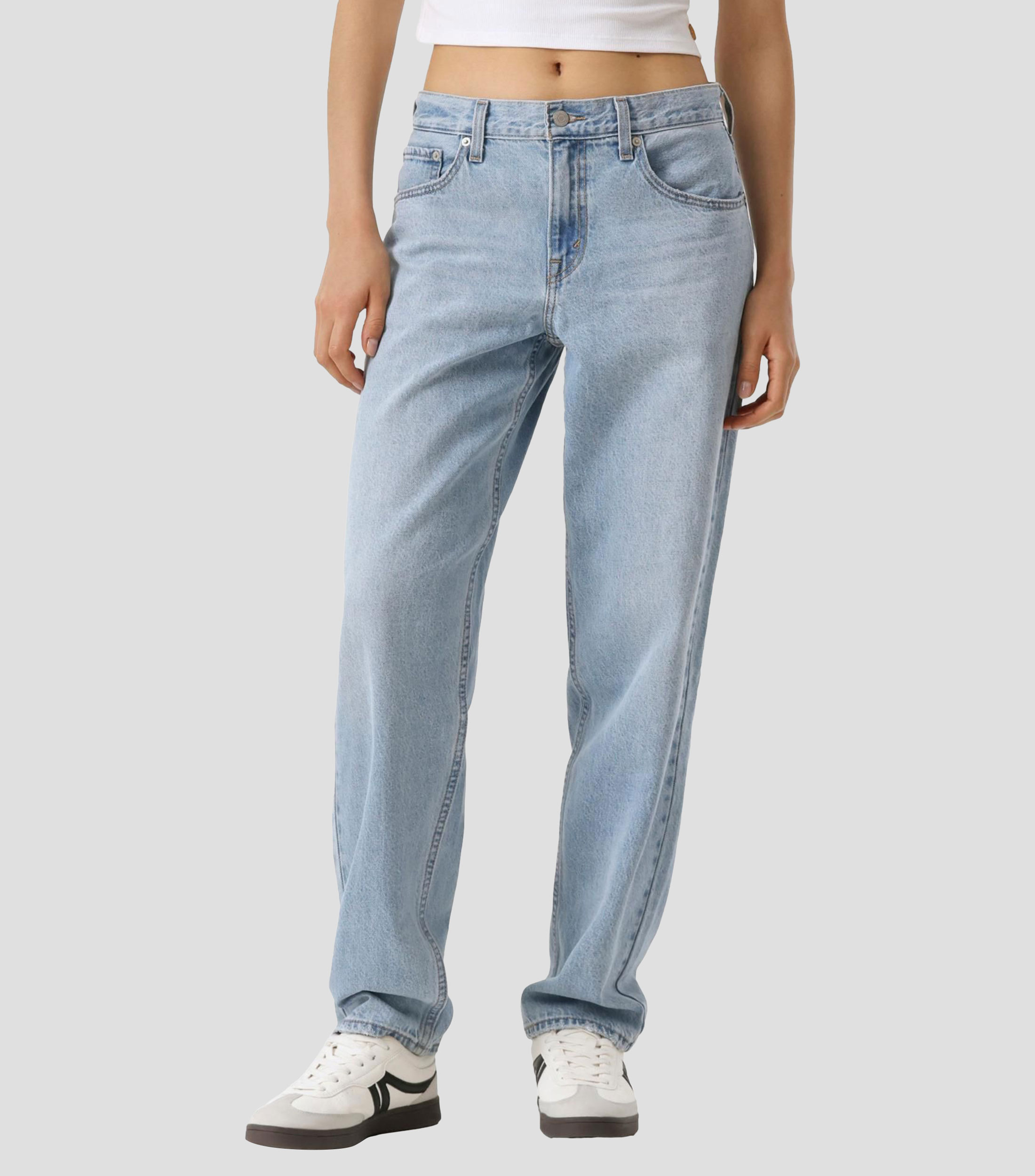 Jeans de corte Amplio Mujer