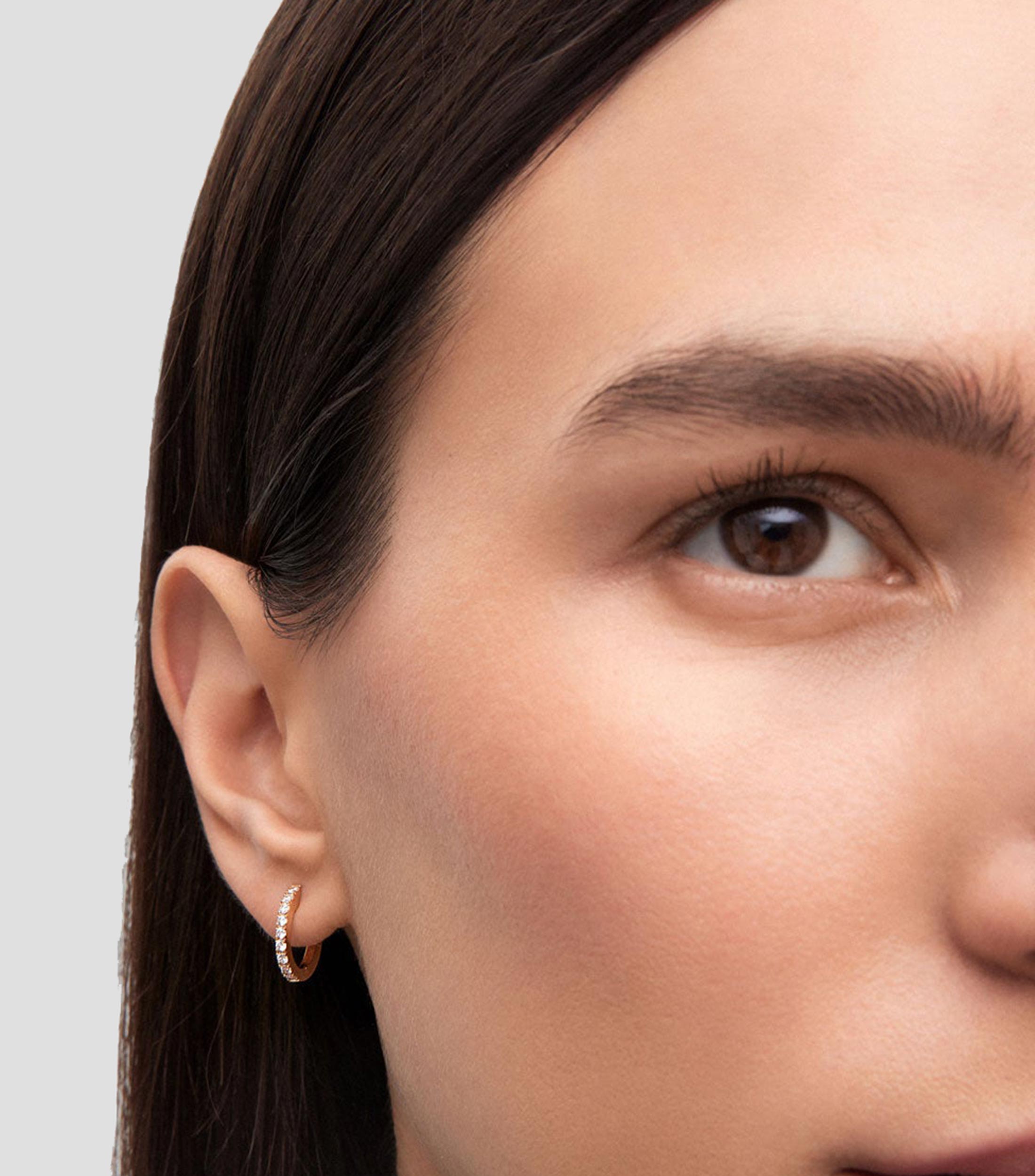Pendientes en Oro de 18 Kilates con diamantes Grace Mujer